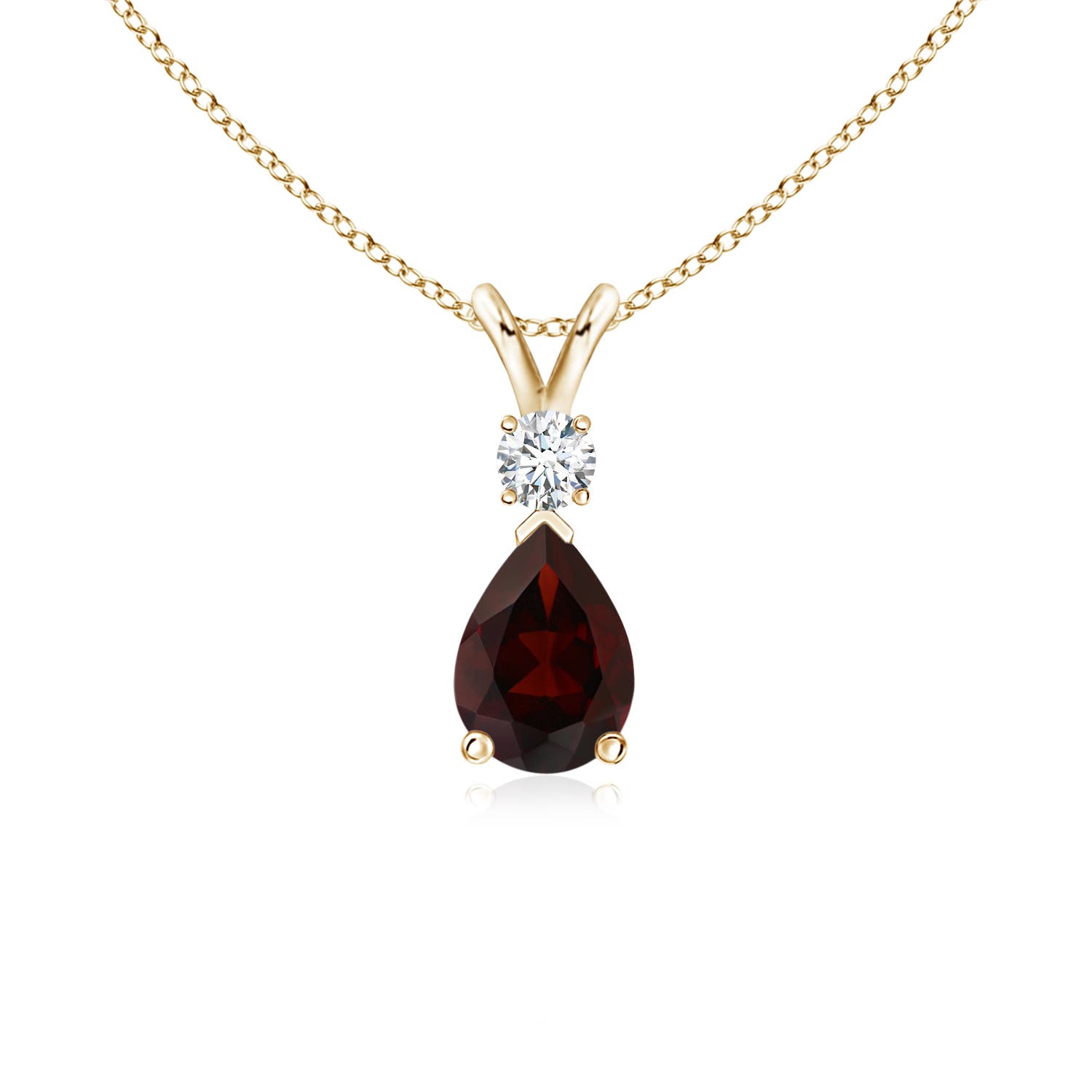 A - Garnet / 0.92 CT / 14 KT Yellow Gold