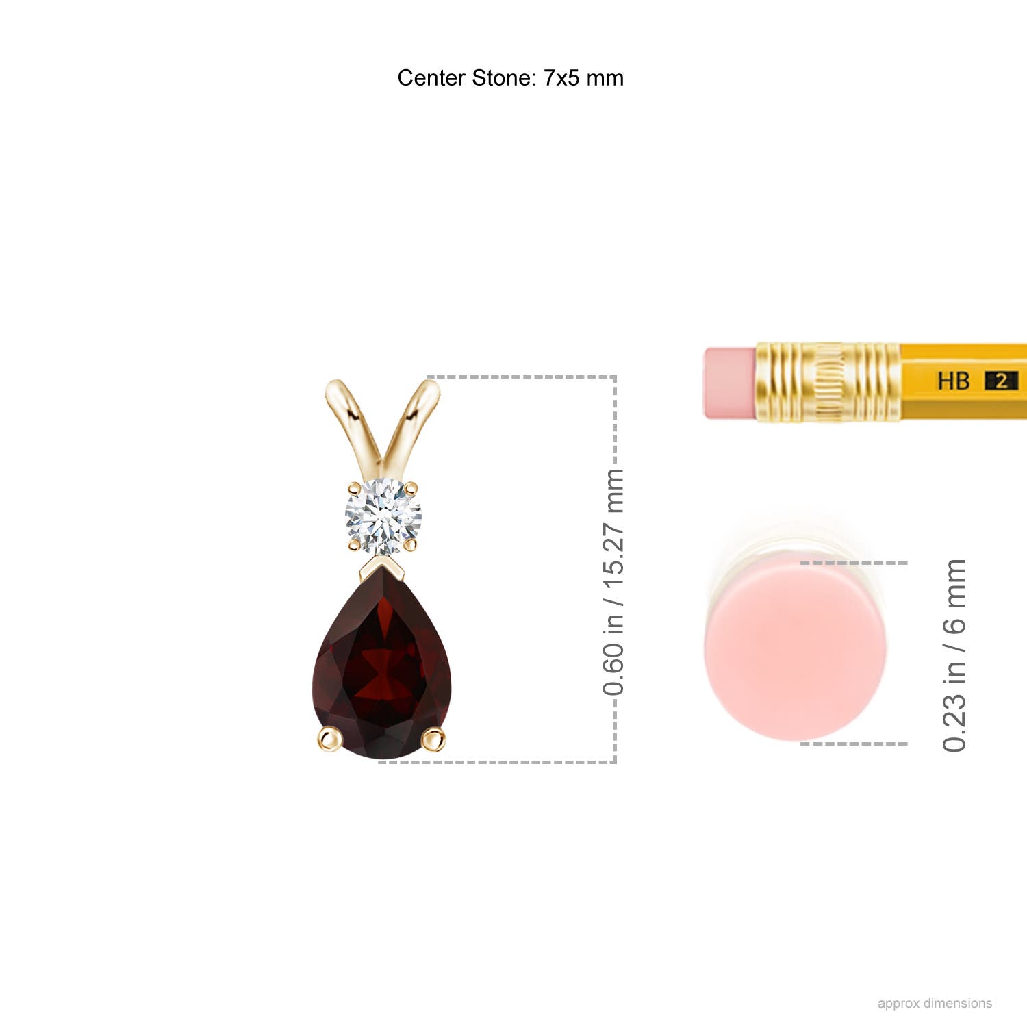 A - Garnet / 0.92 CT / 14 KT Yellow Gold