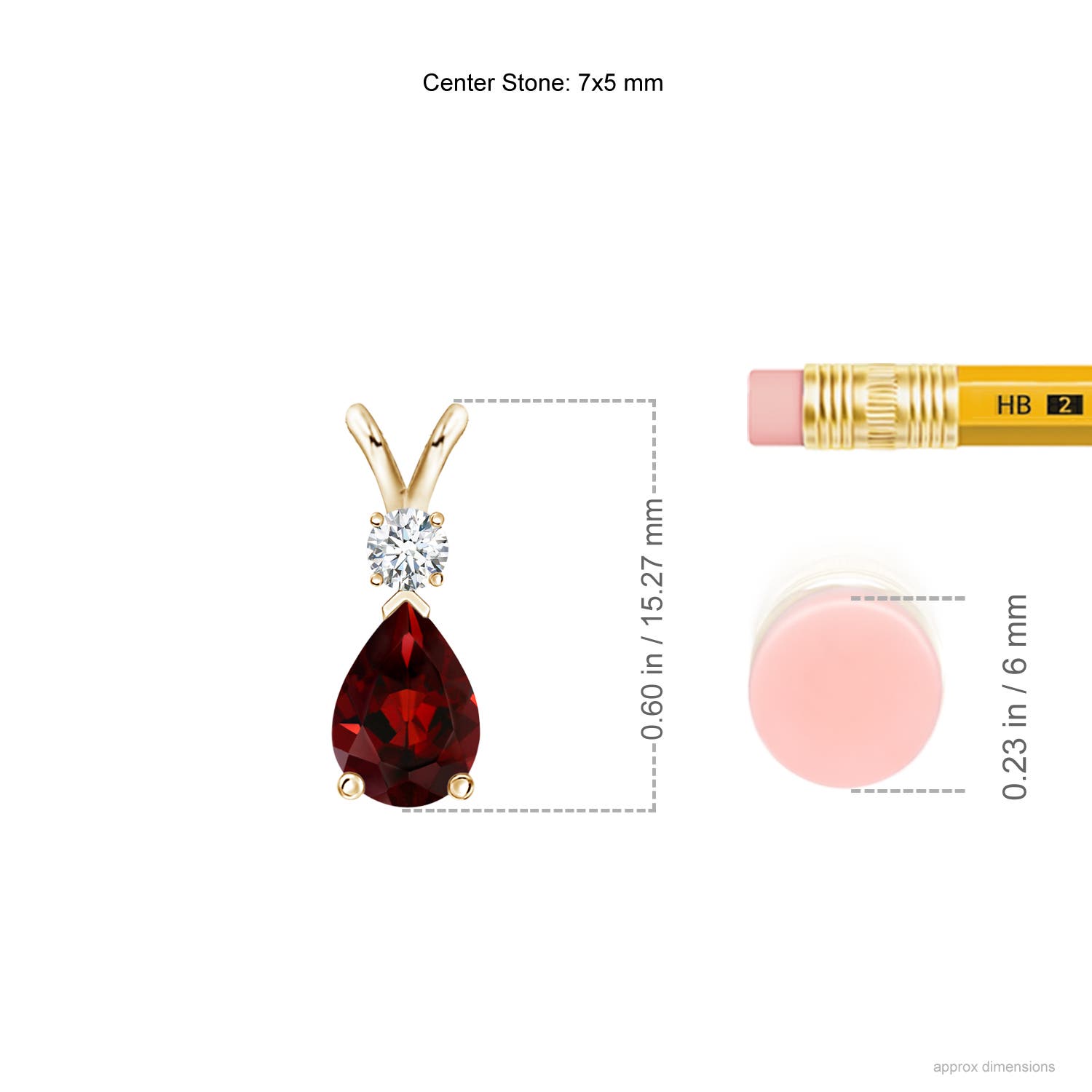 AAA - Garnet / 0.92 CT / 14 KT Yellow Gold