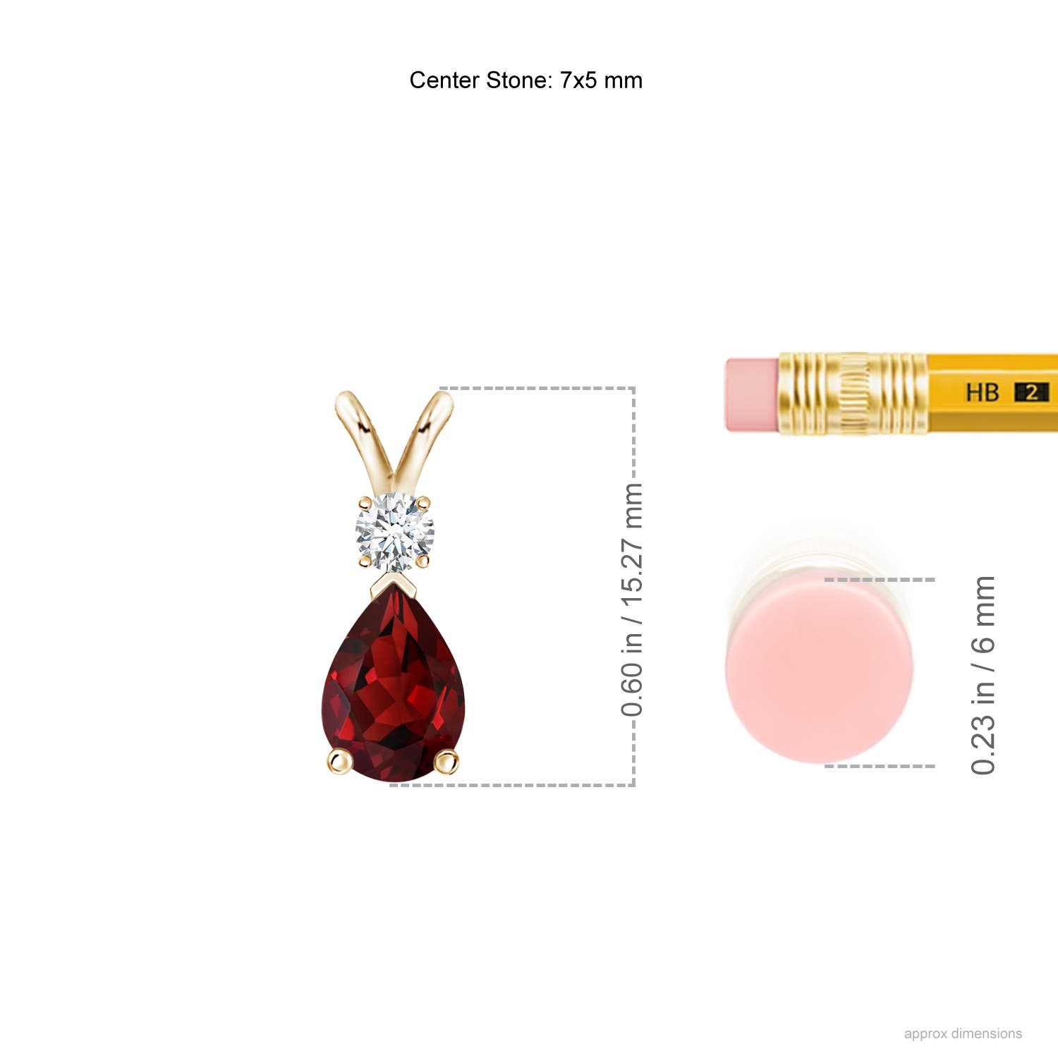 AAAA - Garnet / 0.92 CT / 14 KT Yellow Gold