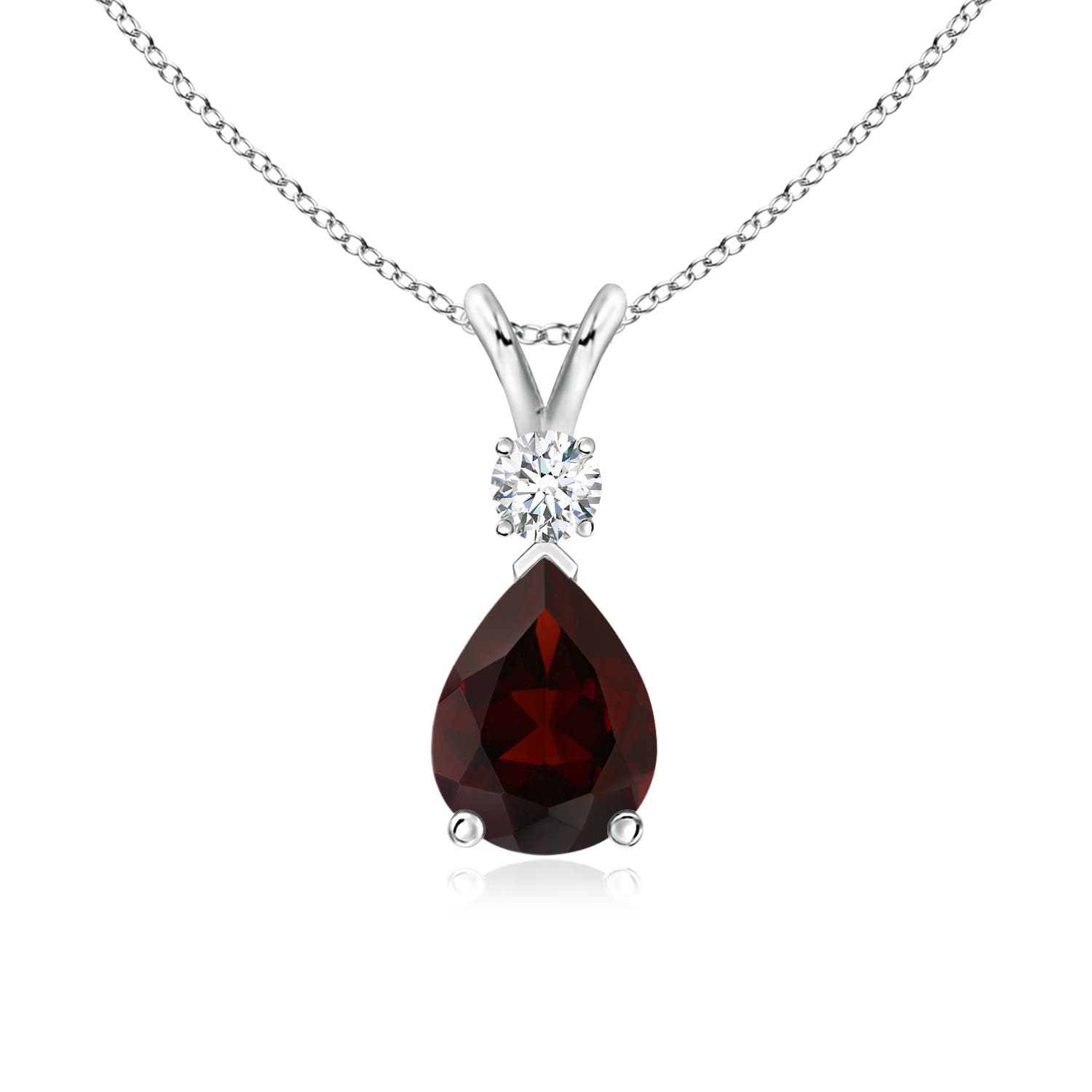 A - Garnet / 1.41 CT / 14 KT White Gold