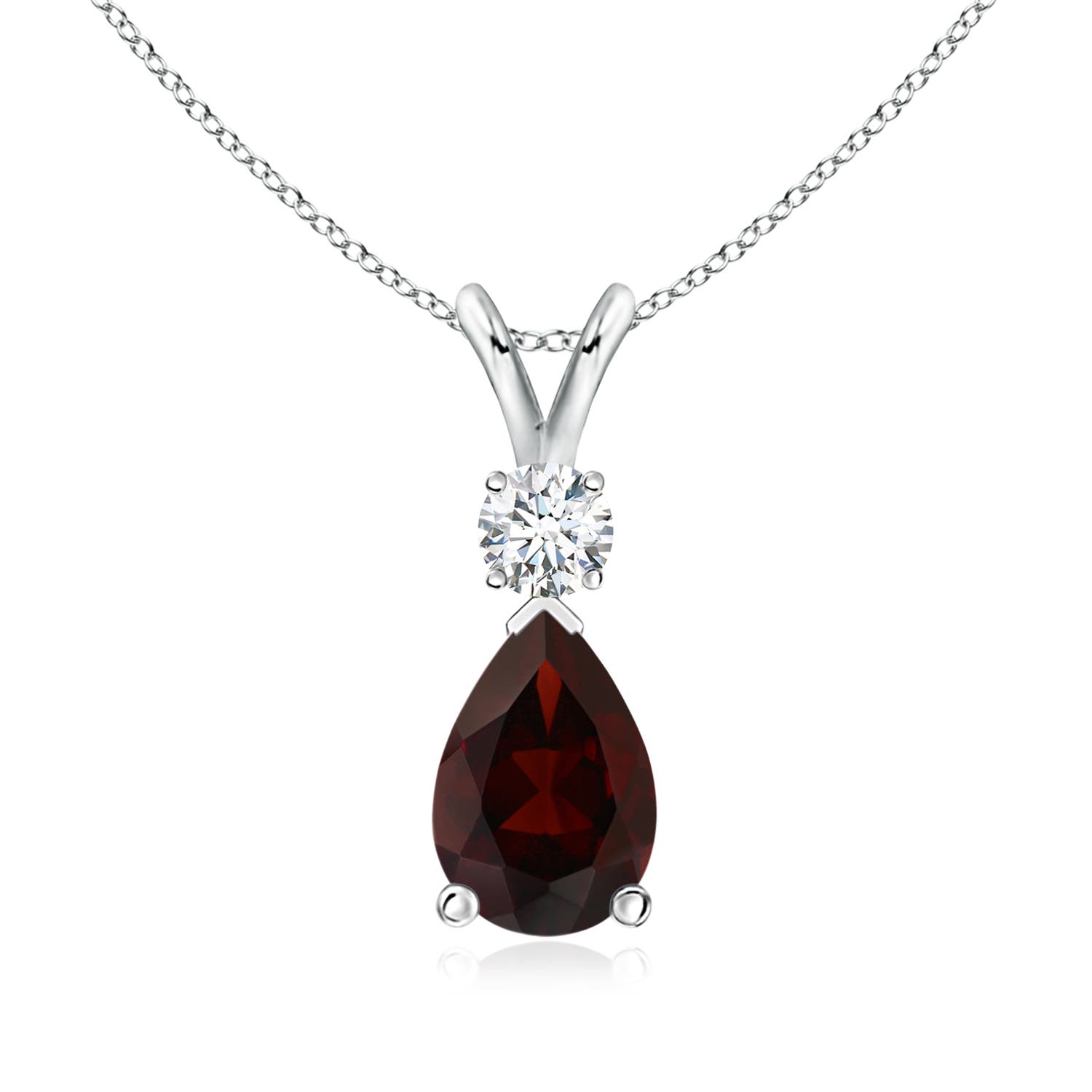 A - Garnet / 1.96 CT / 14 KT White Gold