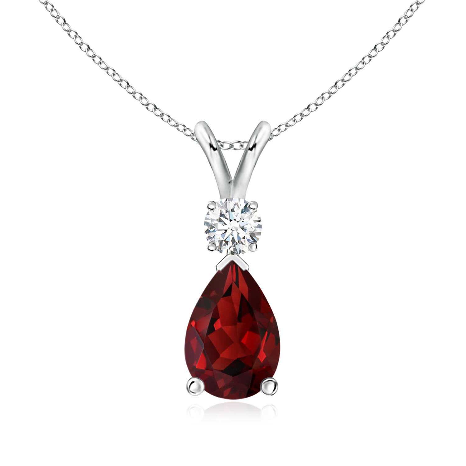 AAAA - Garnet / 1.96 CT / 14 KT White Gold