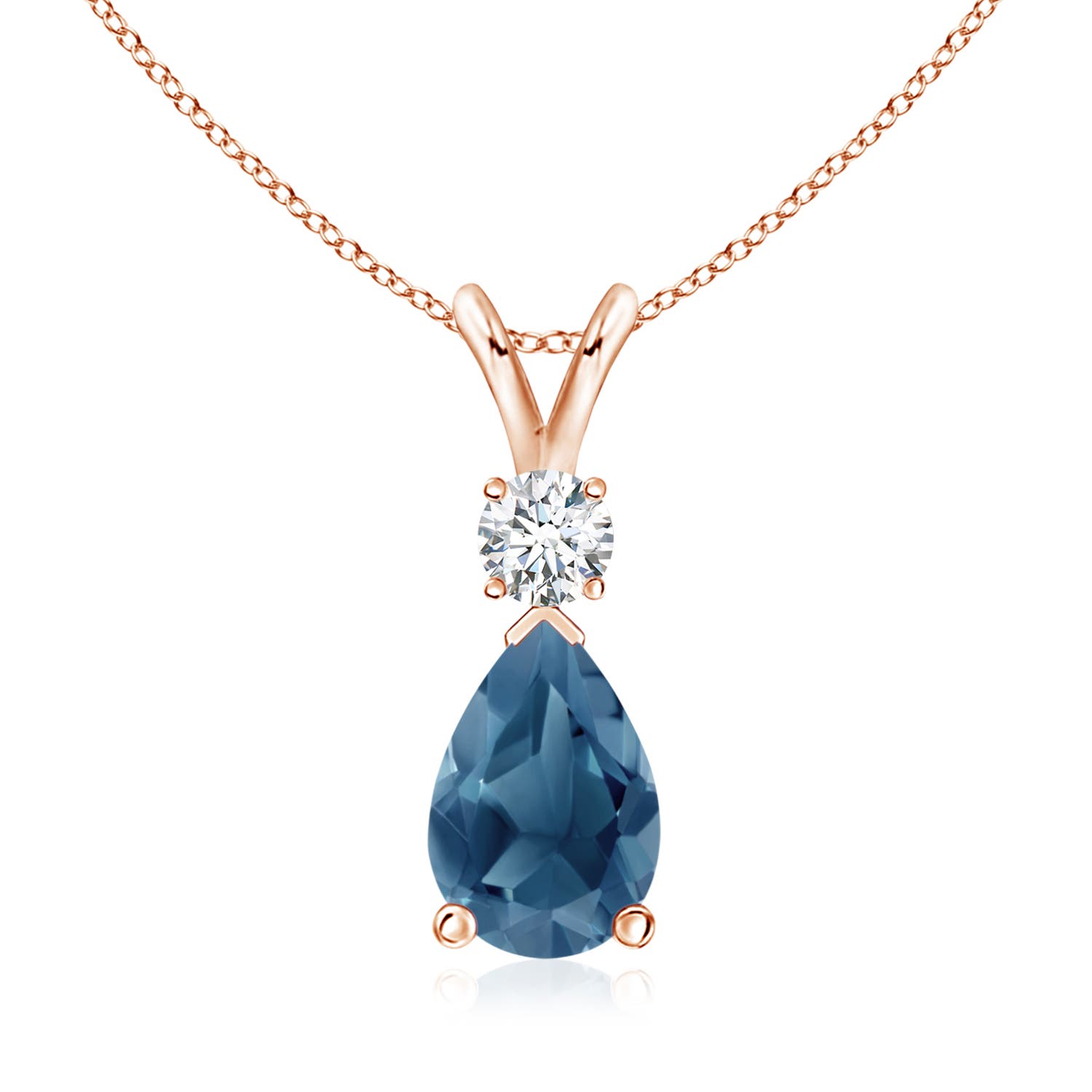 A - London Blue Topaz / 2.48 CT / 14 KT Rose Gold