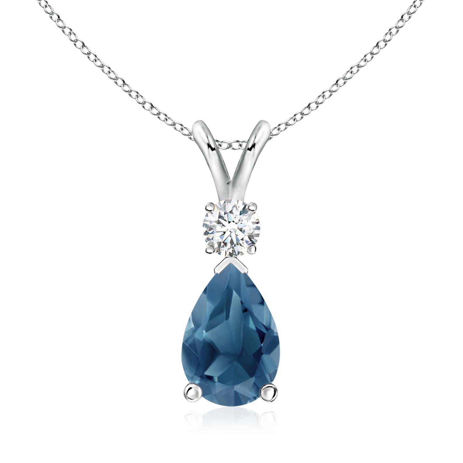 A - London Blue Topaz / 2.48 CT / 14 KT White Gold