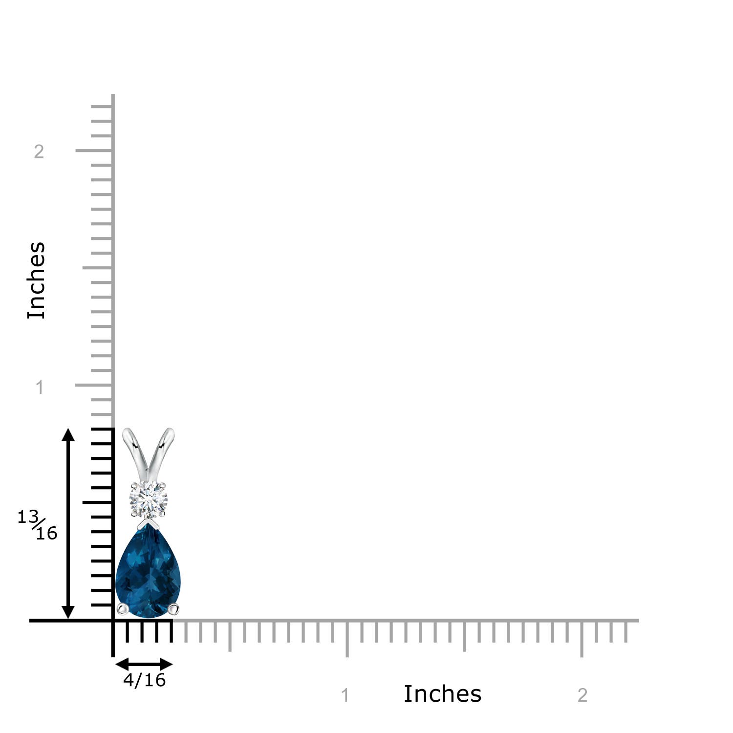 AAA - London Blue Topaz / 2.48 CT / 14 KT White Gold