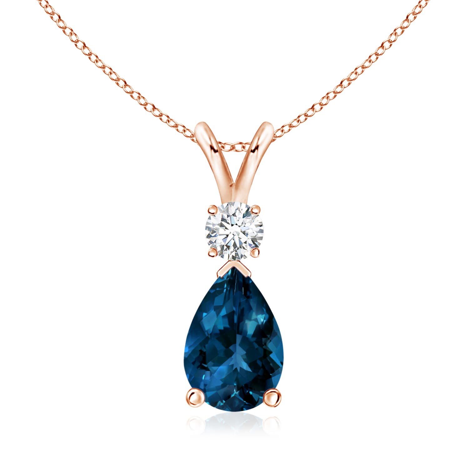 AAAA - London Blue Topaz / 2.48 CT / 14 KT Rose Gold