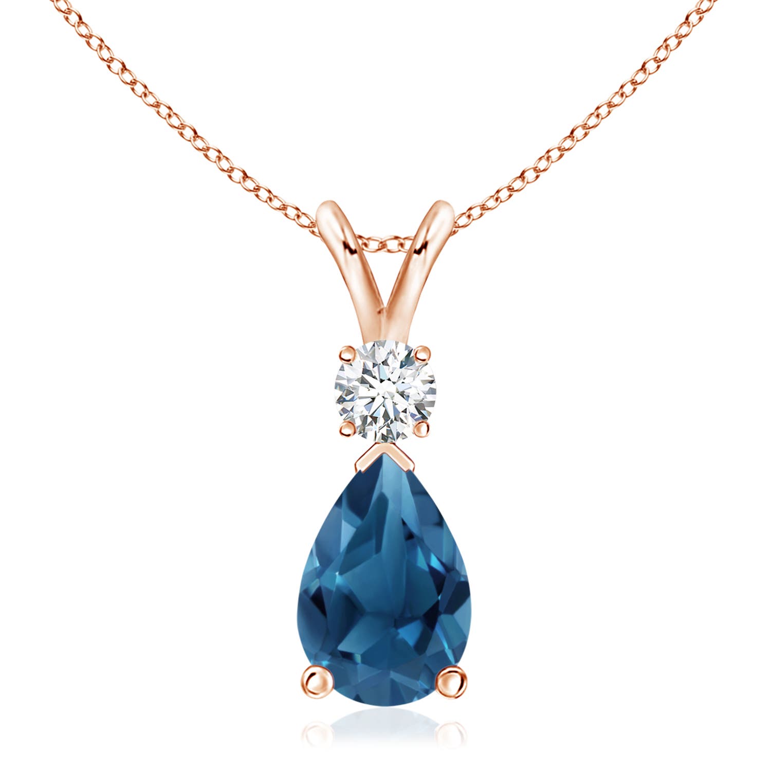 AA - London Blue Topaz / 3.98 CT / 14 KT Rose Gold