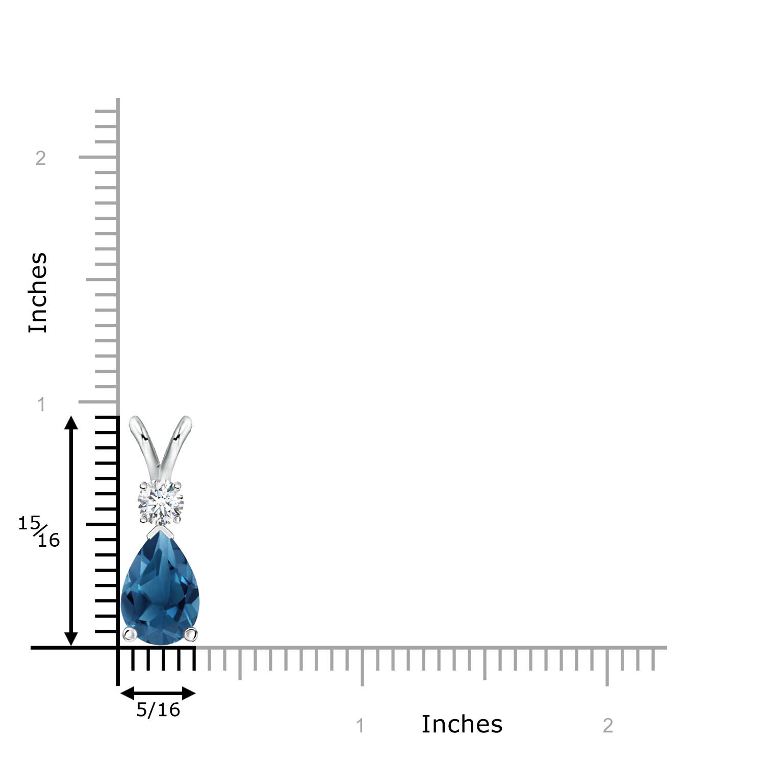 AA - London Blue Topaz / 3.98 CT / 14 KT White Gold