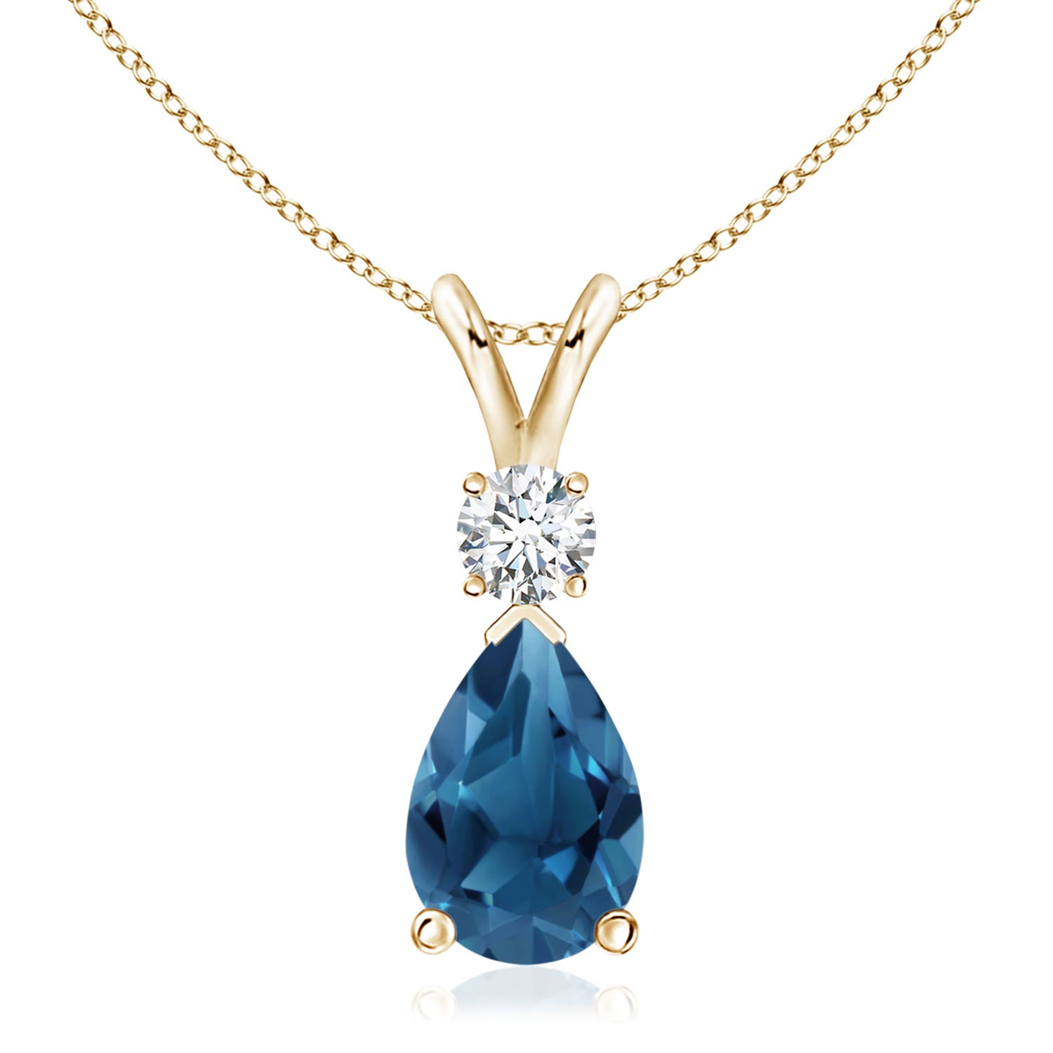 AA - London Blue Topaz / 3.98 CT / 14 KT Yellow Gold