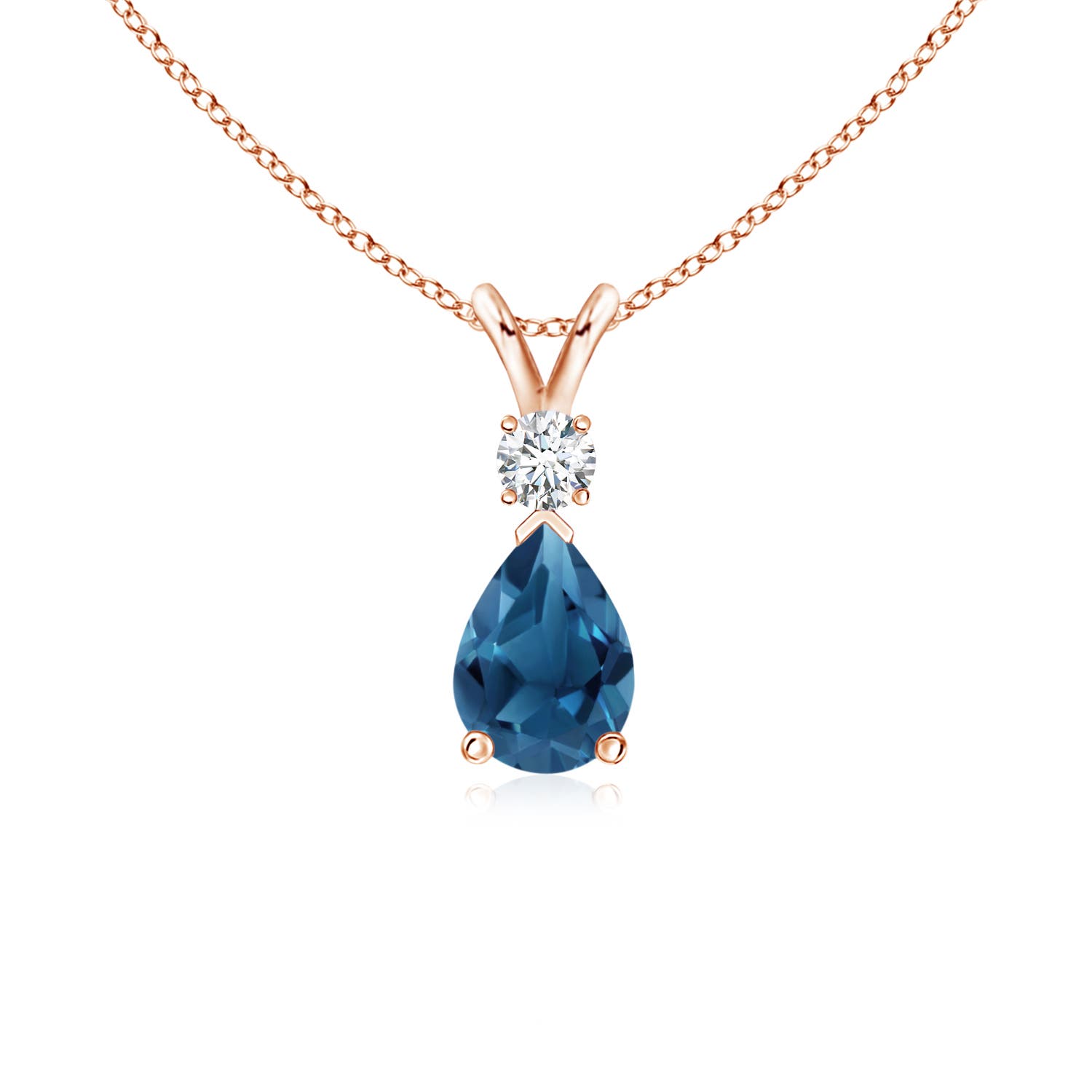 AA - London Blue Topaz / 0.87 CT / 14 KT Rose Gold