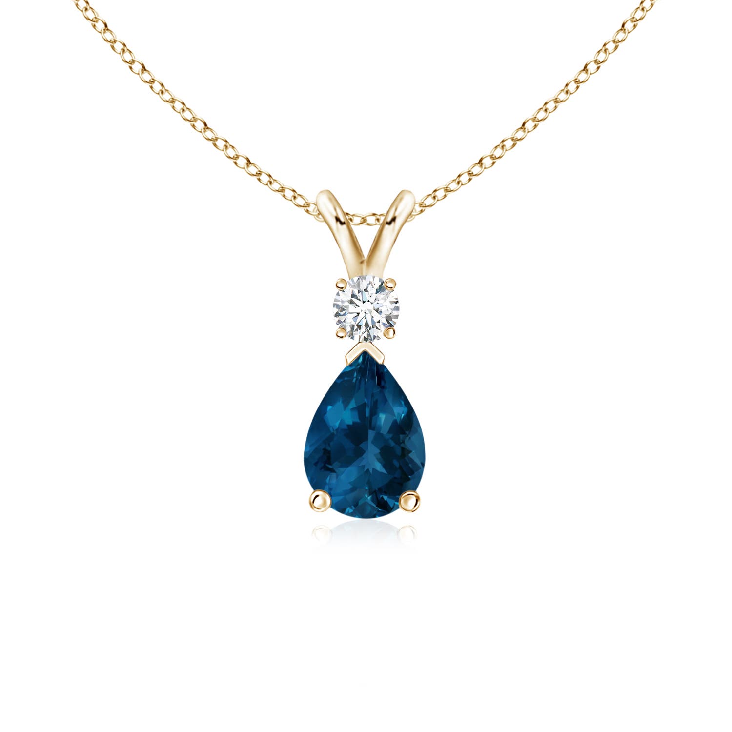 AAA - London Blue Topaz / 0.87 CT / 14 KT Yellow Gold