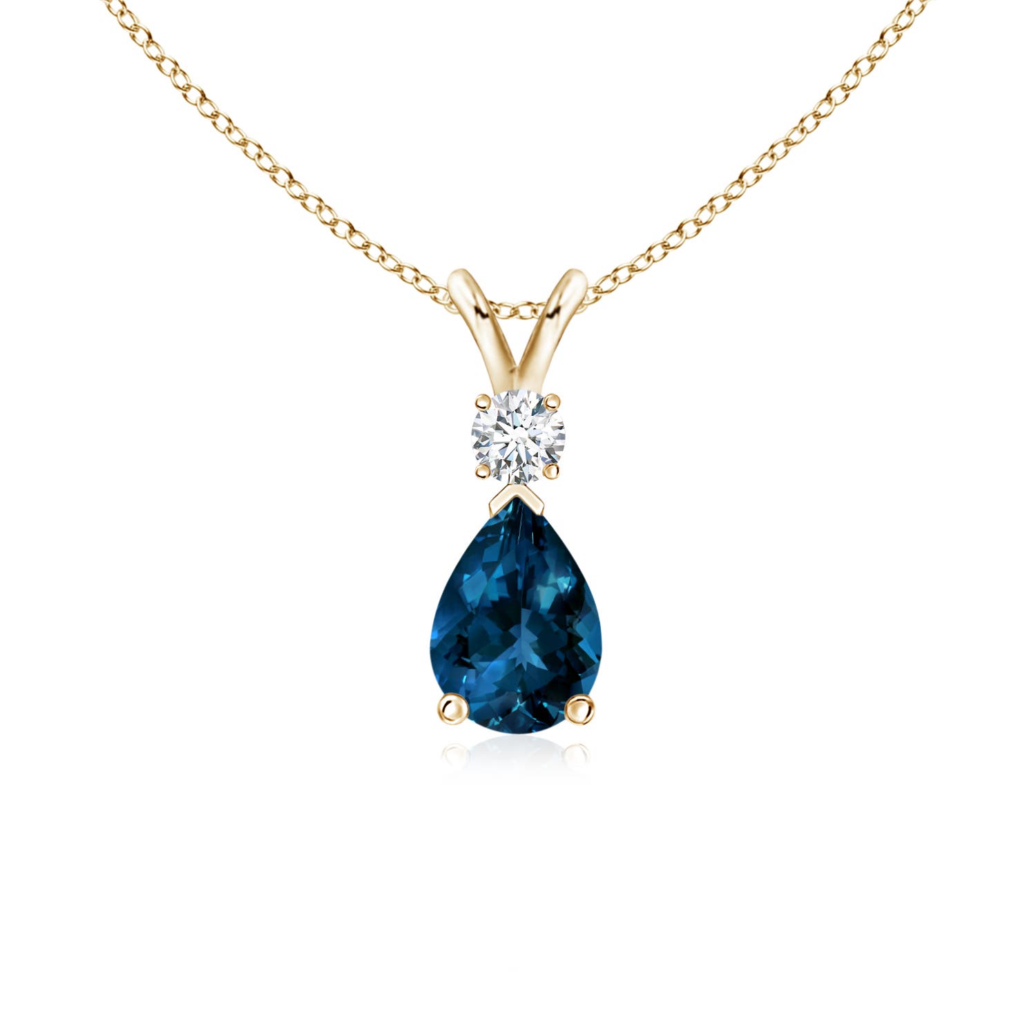 AAAA - London Blue Topaz / 0.87 CT / 14 KT Yellow Gold