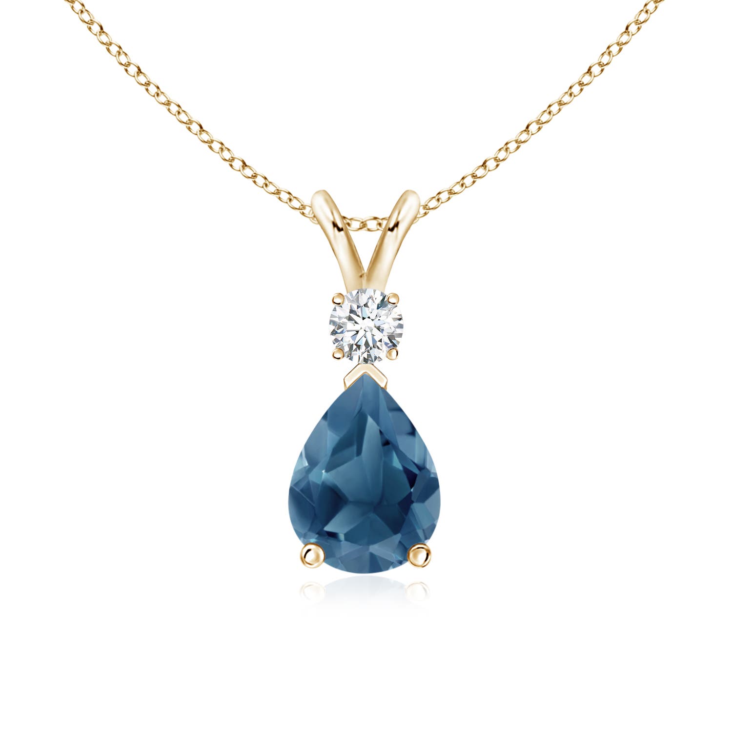 A - London Blue Topaz / 1.36 CT / 14 KT Yellow Gold