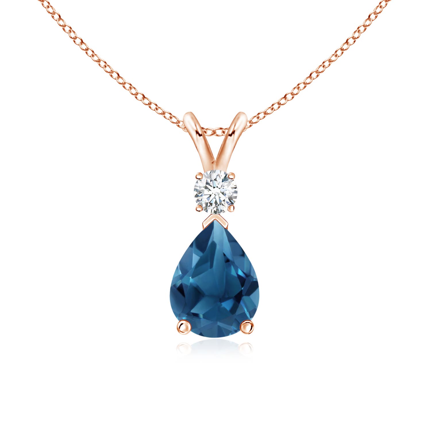 AA - London Blue Topaz / 1.36 CT / 14 KT Rose Gold