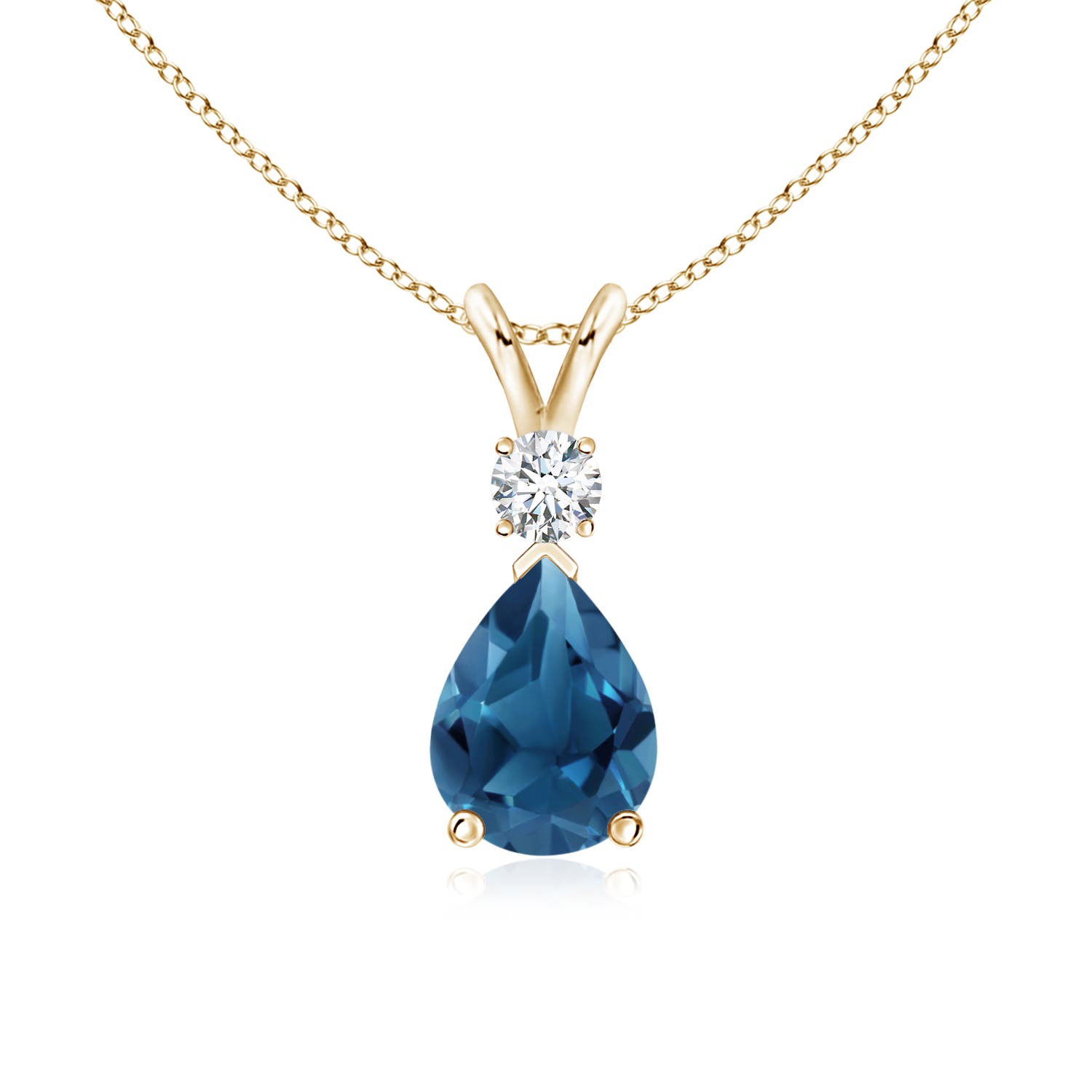 AA - London Blue Topaz / 1.36 CT / 14 KT Yellow Gold