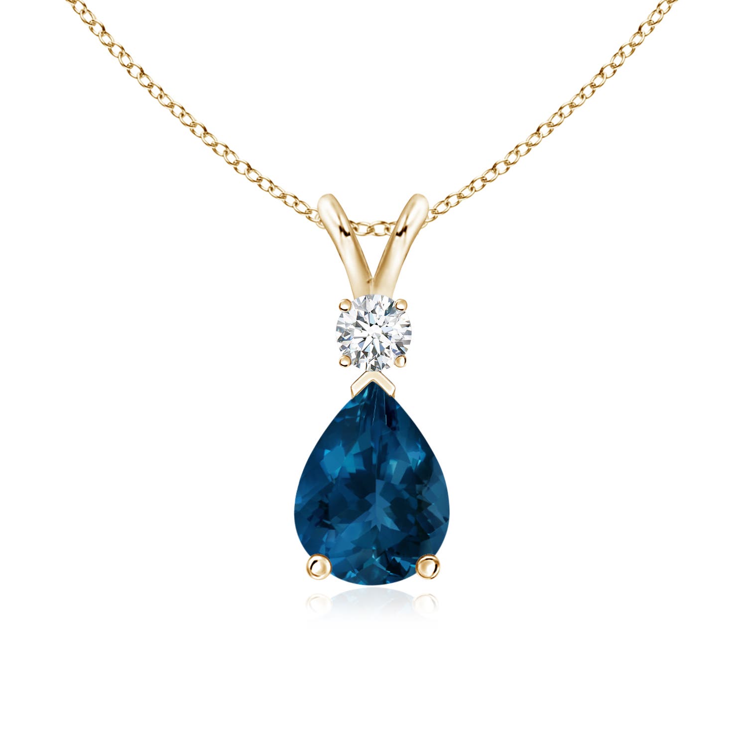 AAA - London Blue Topaz / 1.36 CT / 14 KT Yellow Gold