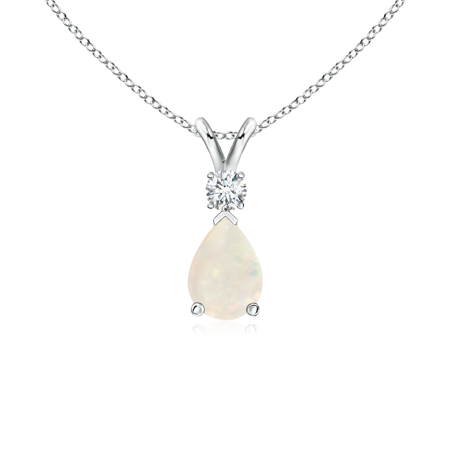 A - Opal / 0.49 CT / 14 KT White Gold