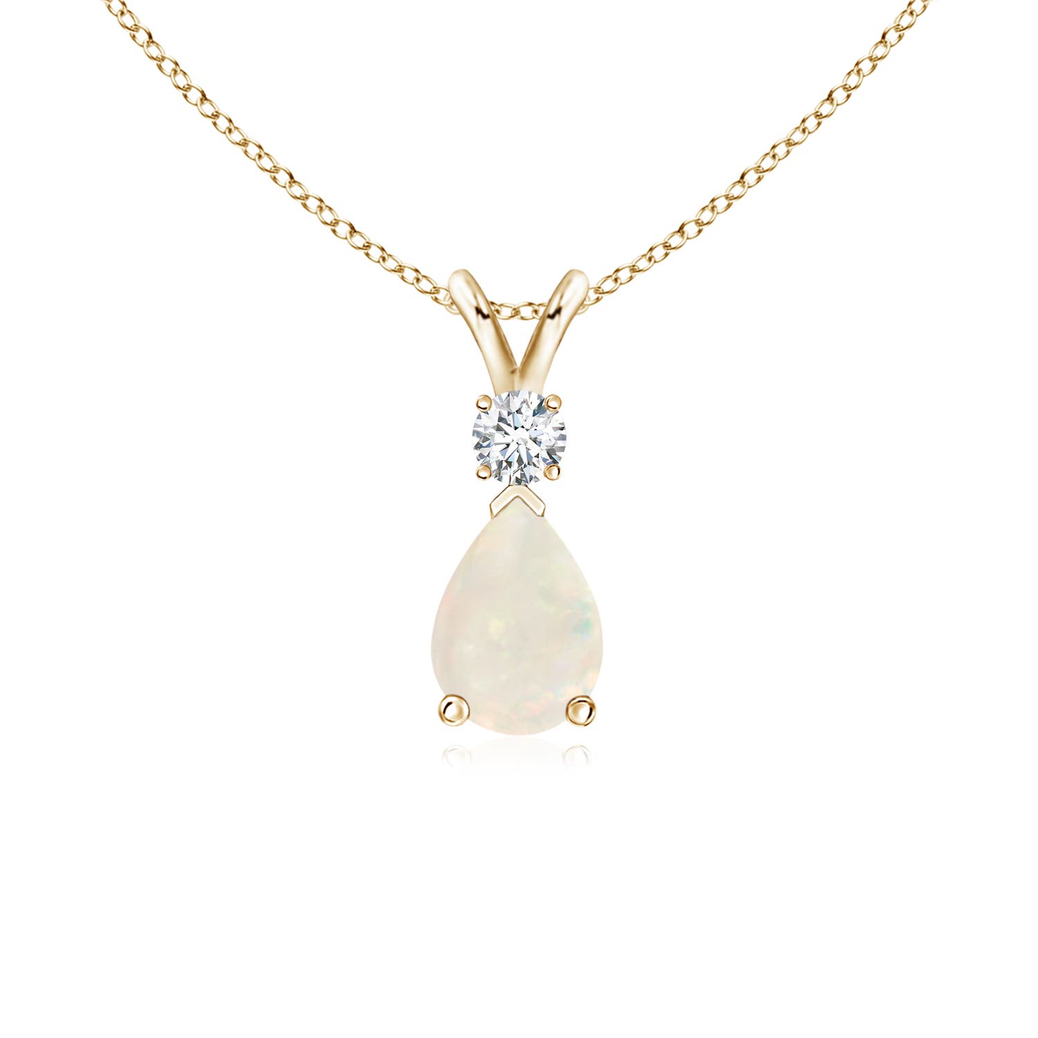 A - Opal / 0.49 CT / 14 KT Yellow Gold