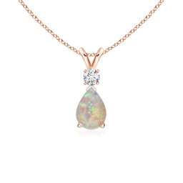 Drop Rose Gold Opal Necklaces & Pendants