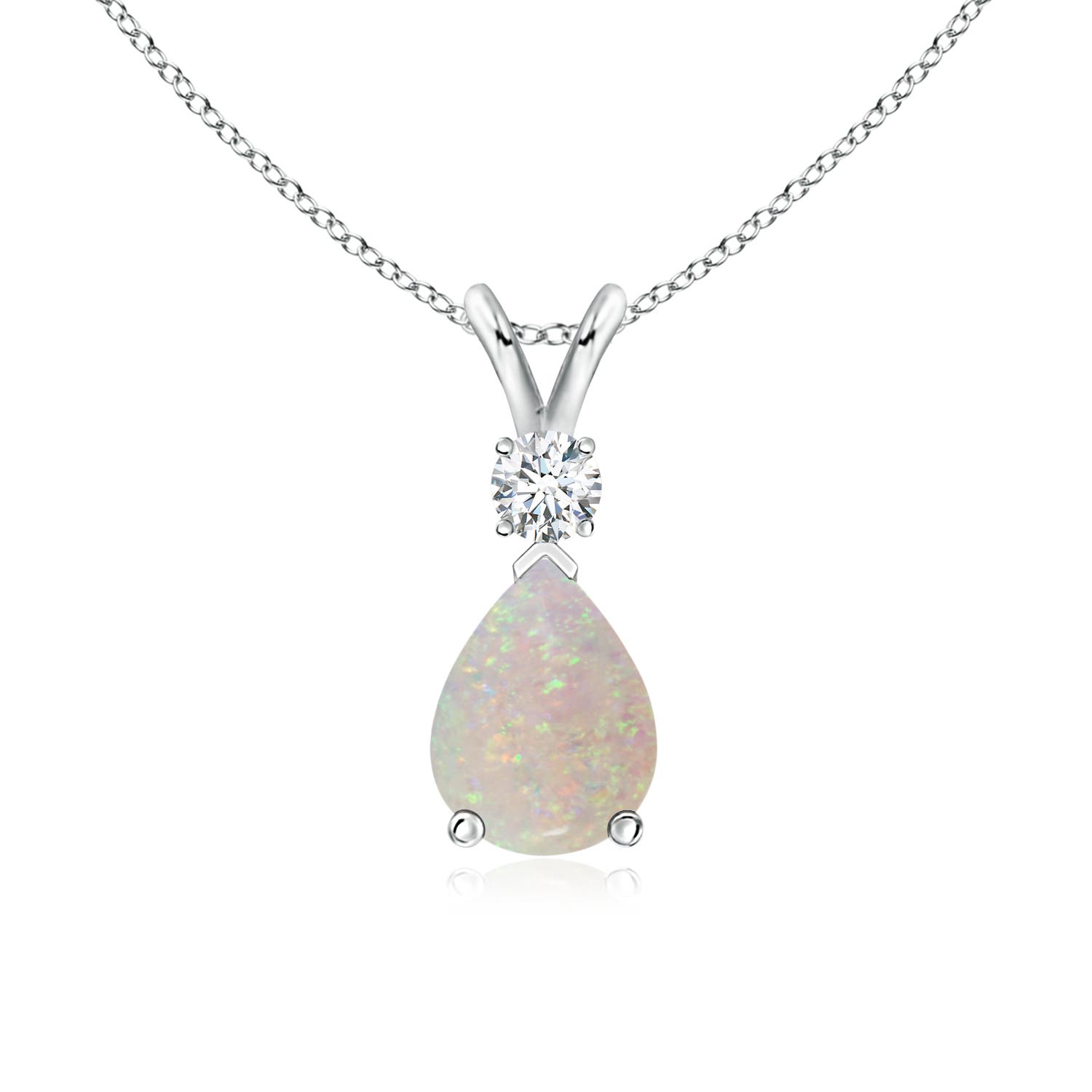 AA - Opal / 0.81 CT / 14 KT White Gold