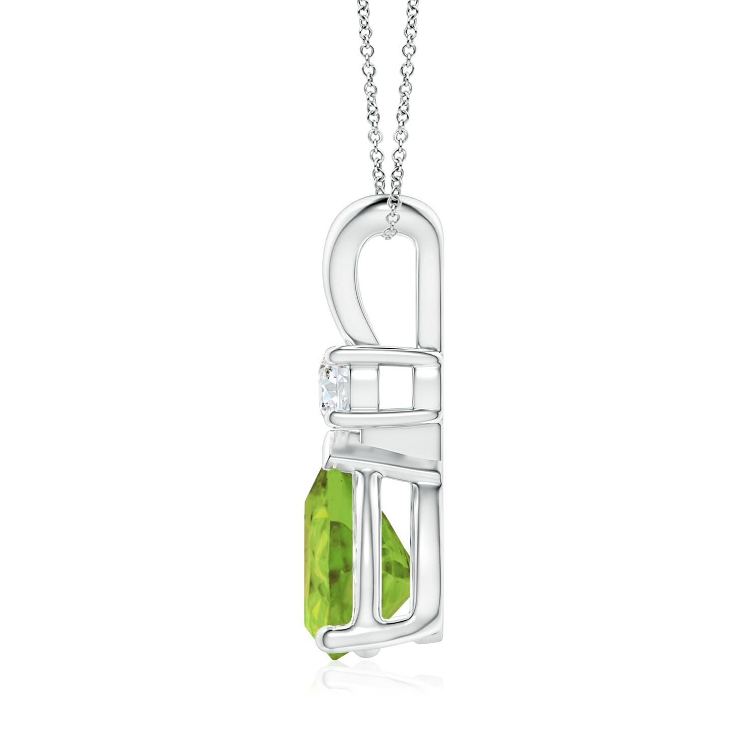 AA - Peridot / 2.08 CT / 14 KT White Gold