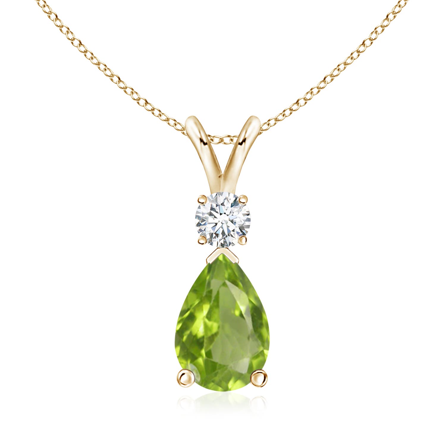 AA - Peridot / 2.08 CT / 14 KT Yellow Gold