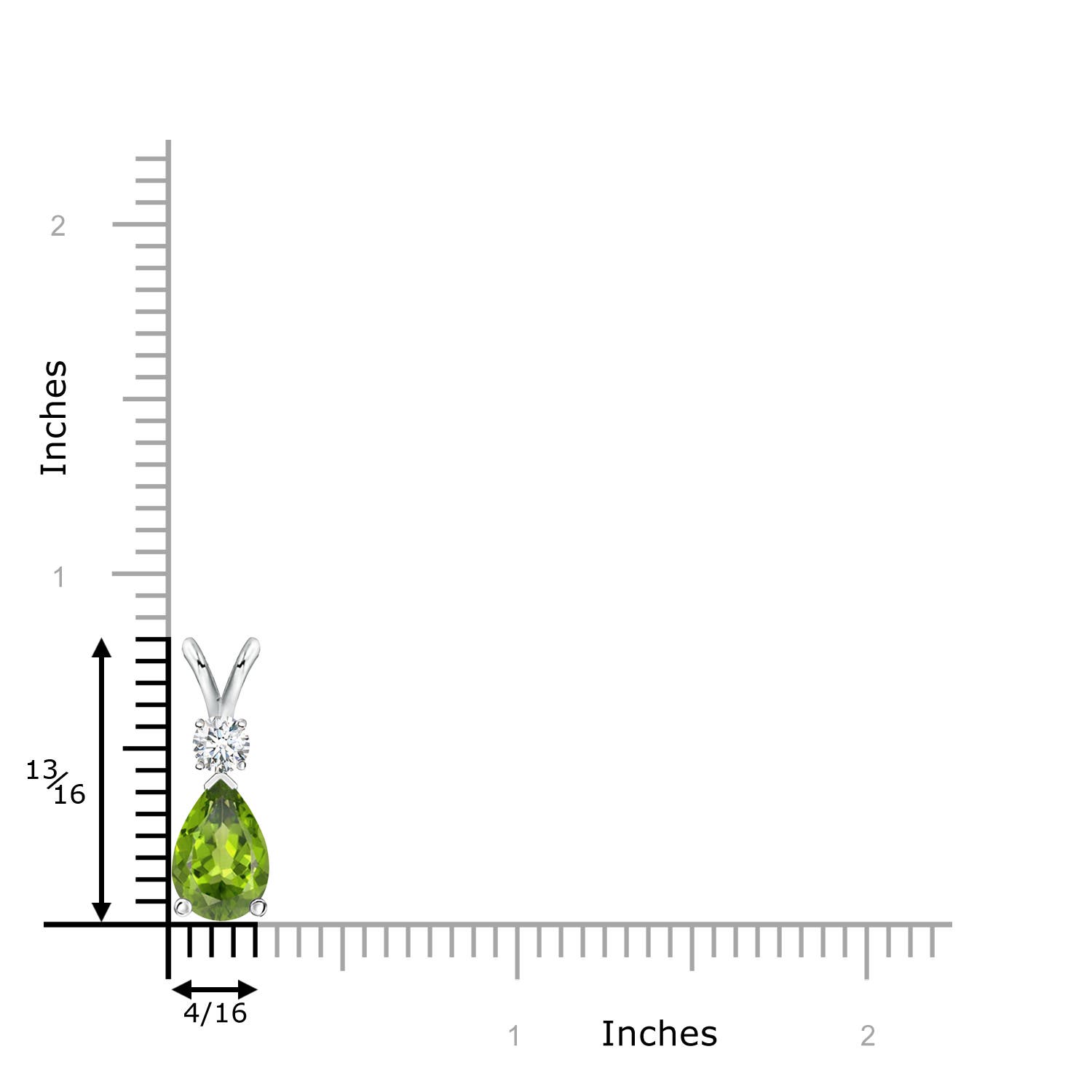 AAA - Peridot / 2.08 CT / 14 KT White Gold