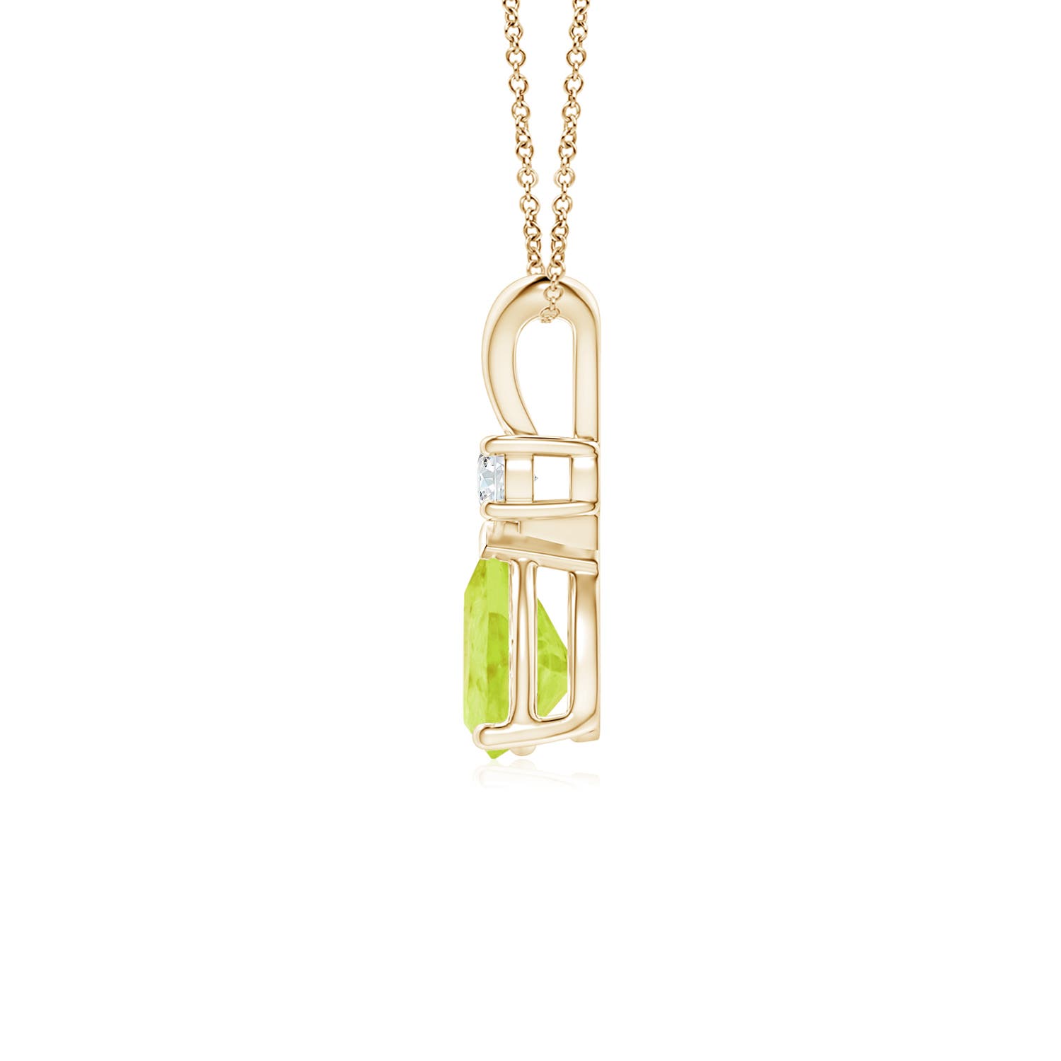 A - Peridot / 0.77 CT / 14 KT Yellow Gold