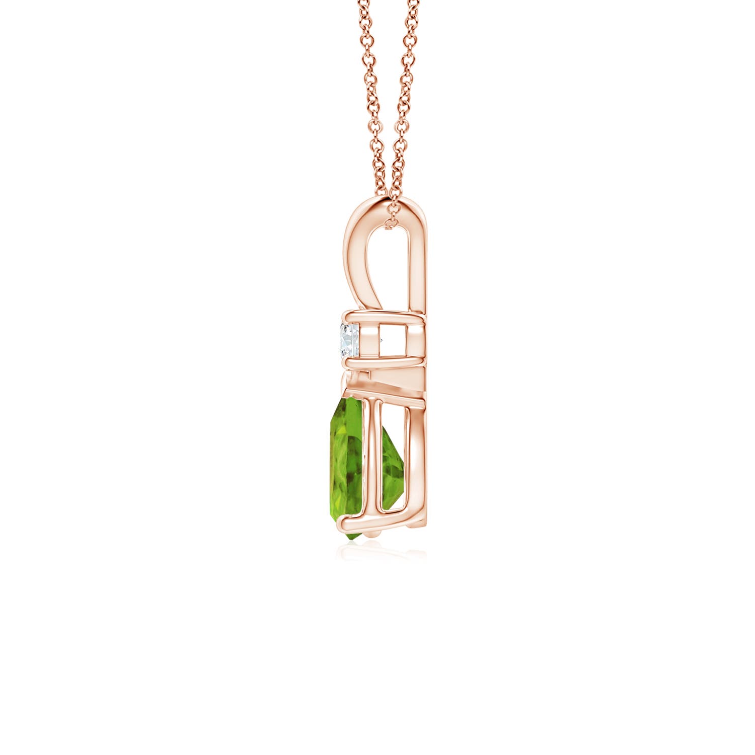 AAA - Peridot / 0.77 CT / 14 KT Rose Gold