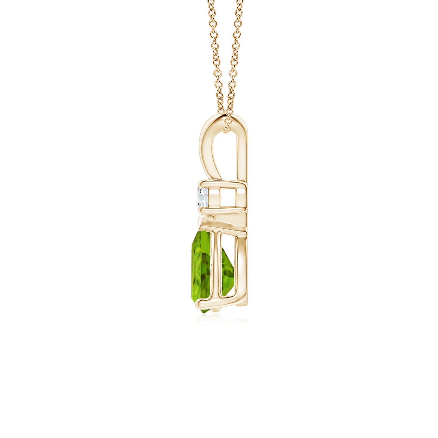 AAAA - Peridot / 0.77 CT / 14 KT Yellow Gold