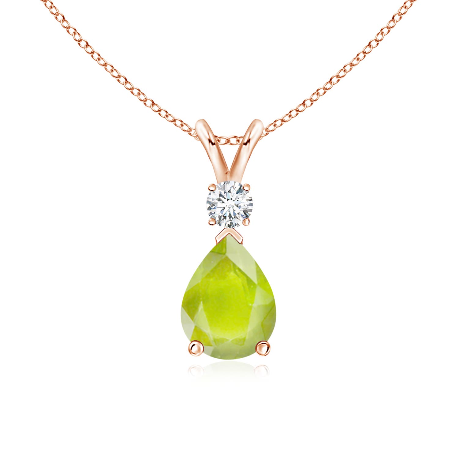 A - Peridot / 1.21 CT / 14 KT Rose Gold