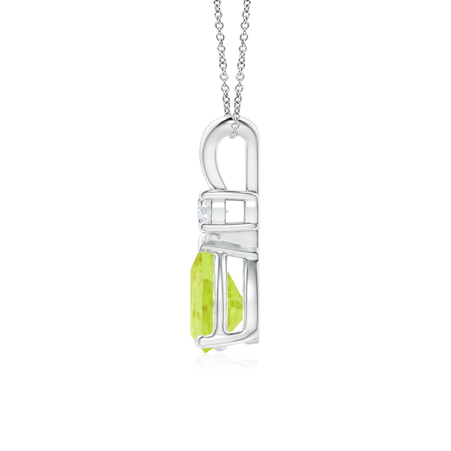 A - Peridot / 1.21 CT / 14 KT White Gold