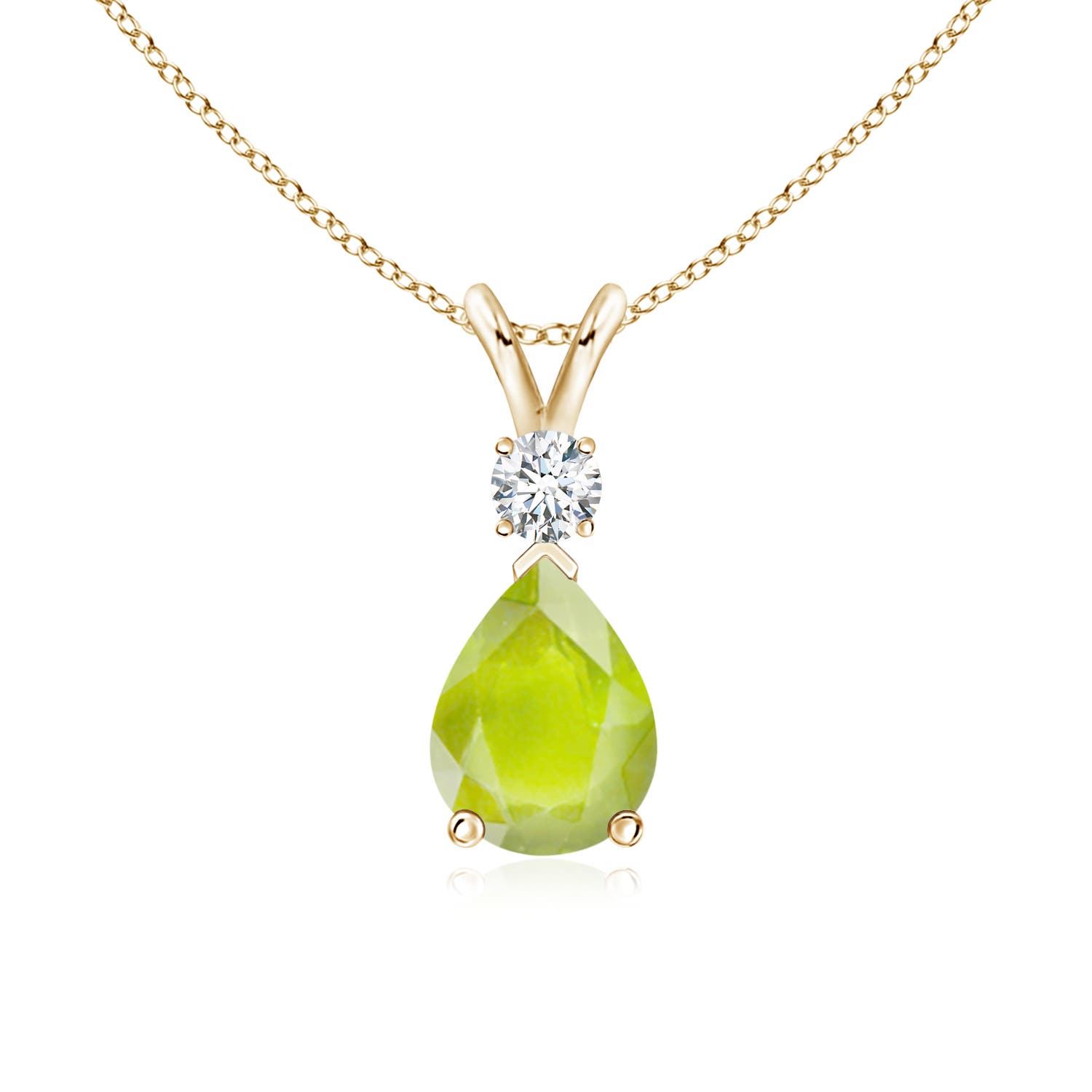 A - Peridot / 1.21 CT / 14 KT Yellow Gold