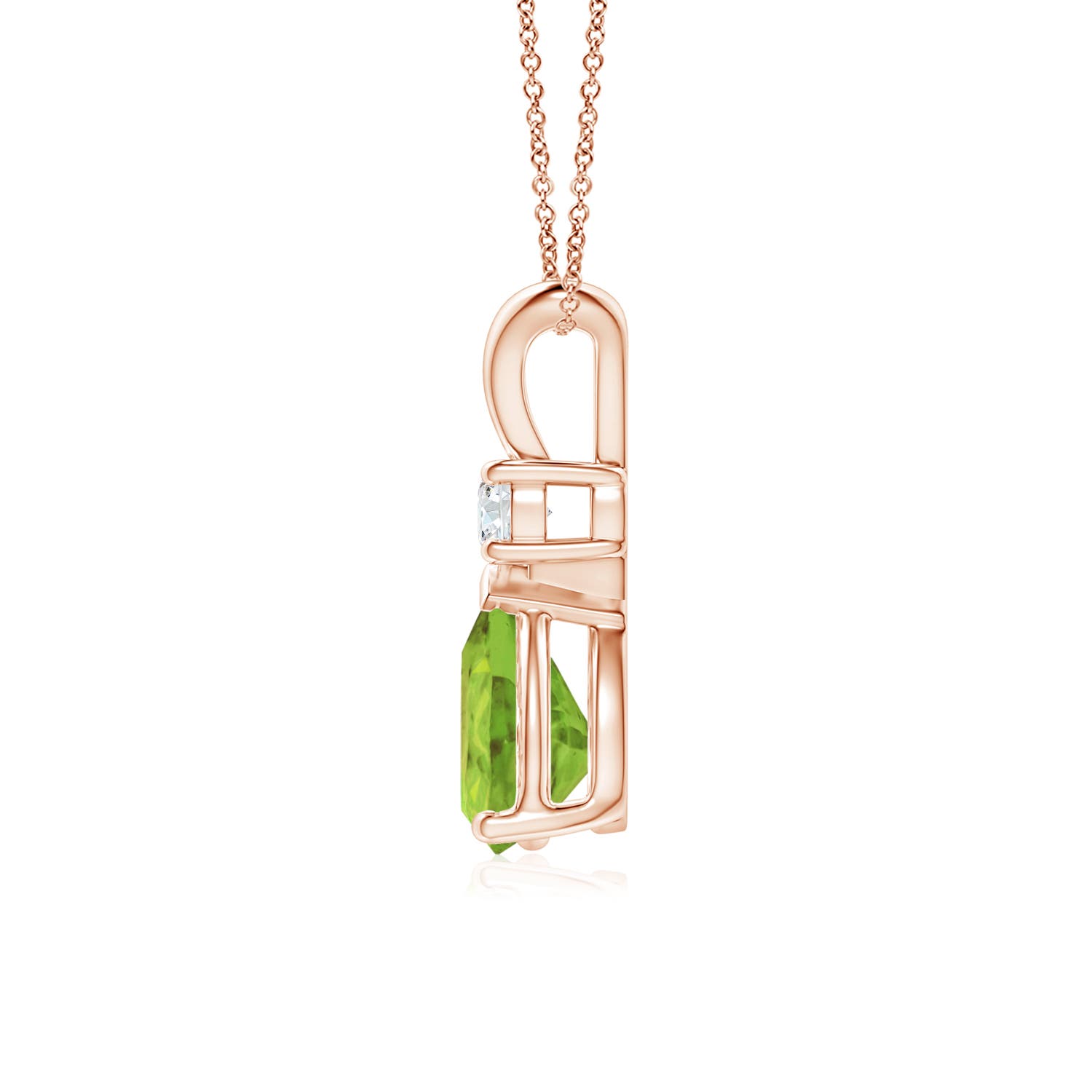 AA - Peridot / 1.21 CT / 14 KT Rose Gold