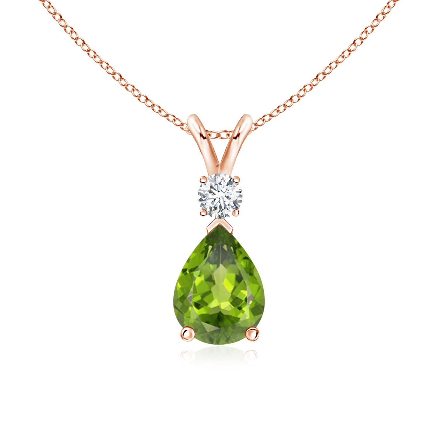 AAA - Peridot / 1.21 CT / 14 KT Rose Gold