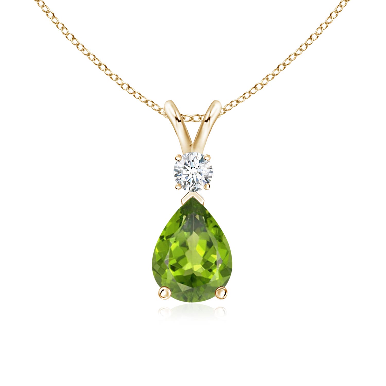 AAA - Peridot / 1.21 CT / 14 KT Yellow Gold