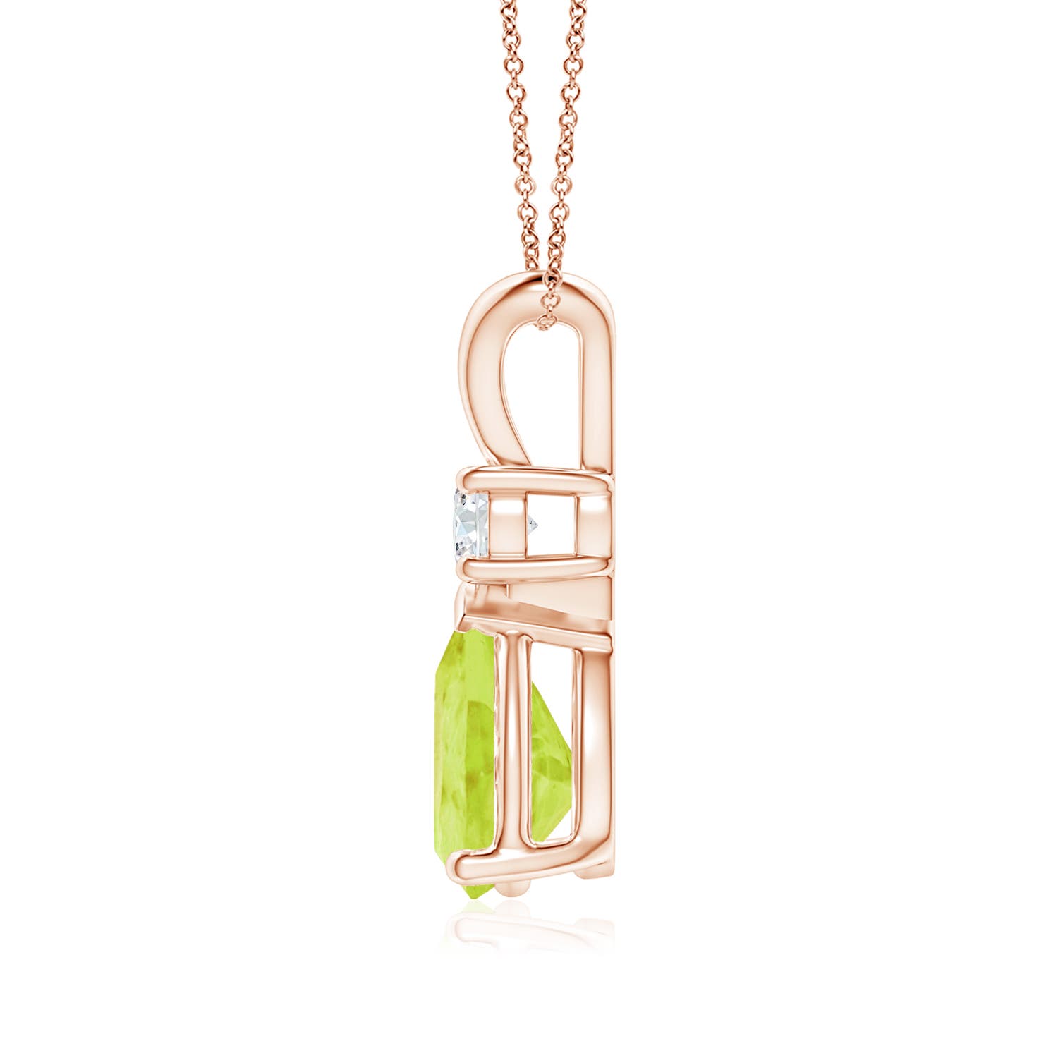 A - Peridot / 1.76 CT / 14 KT Rose Gold