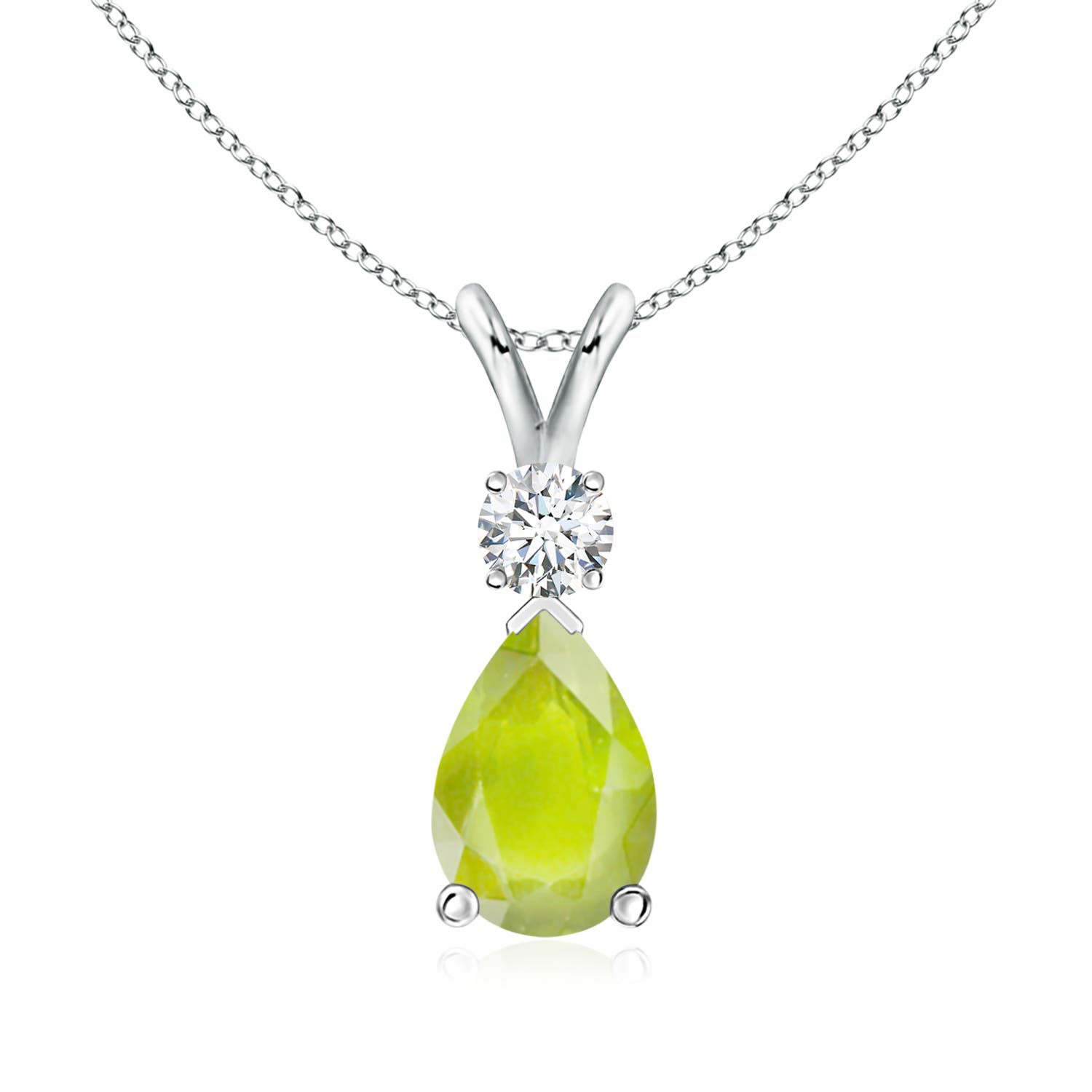 A - Peridot / 1.76 CT / 14 KT White Gold