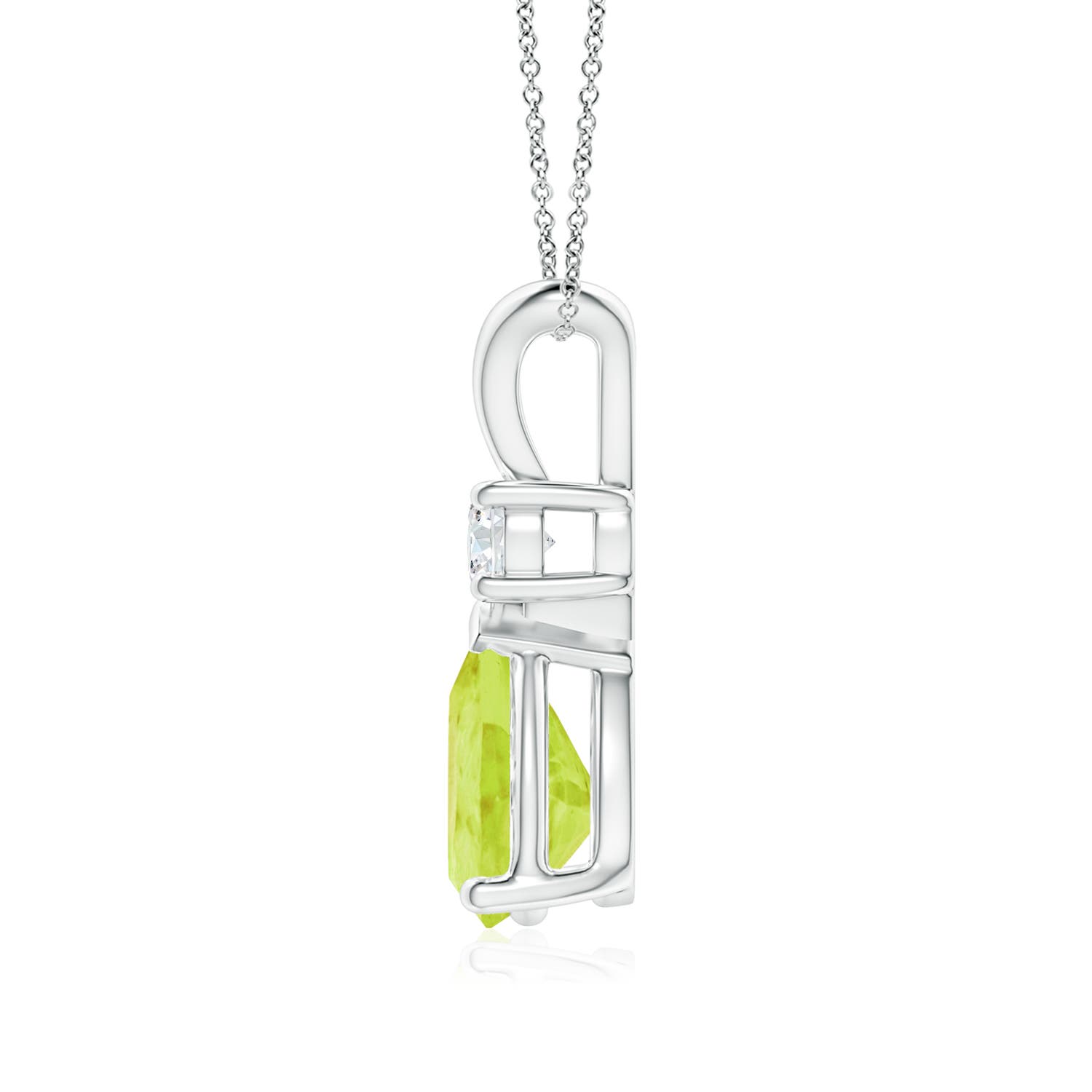 A - Peridot / 1.76 CT / 14 KT White Gold