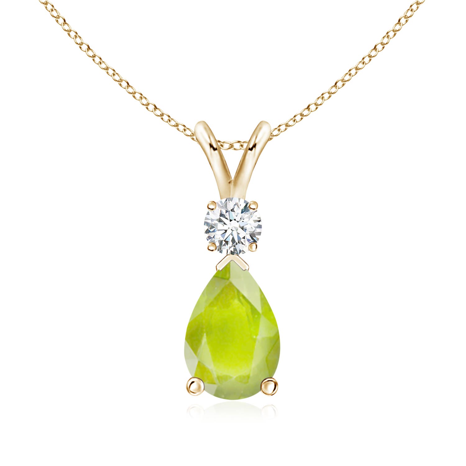 A - Peridot / 1.76 CT / 14 KT Yellow Gold