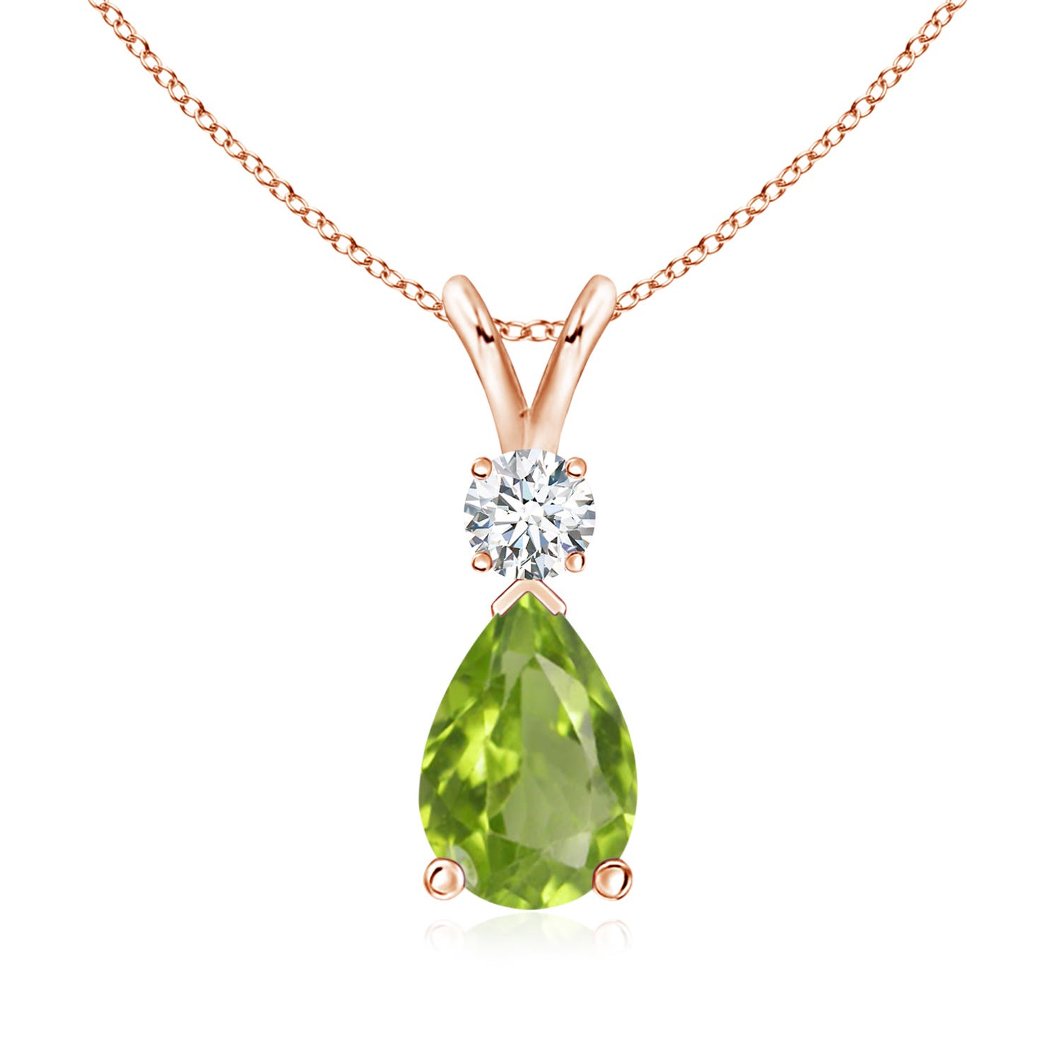 AA - Peridot / 1.76 CT / 14 KT Rose Gold