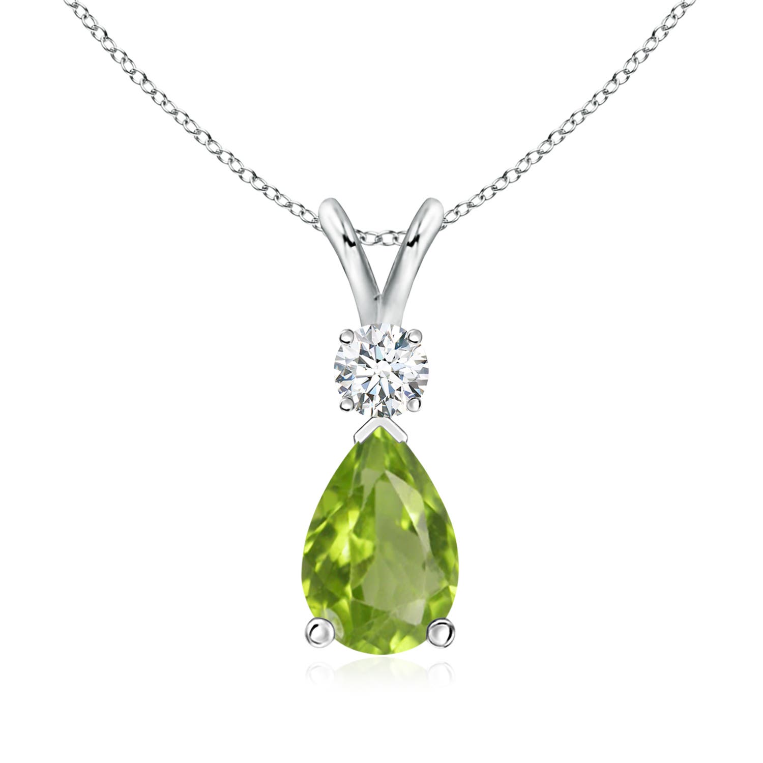 AA - Peridot / 1.76 CT / 14 KT White Gold