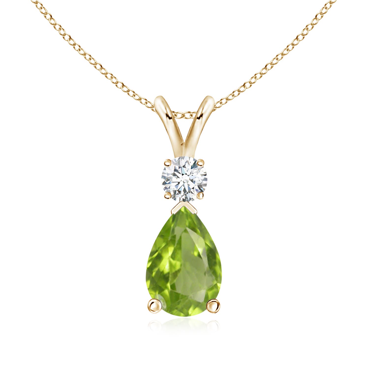 AA - Peridot / 1.76 CT / 14 KT Yellow Gold