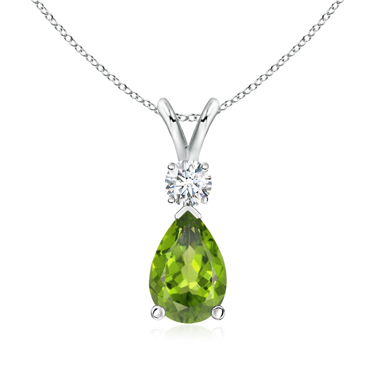 AAA - Peridot / 1.76 CT / 14 KT White Gold