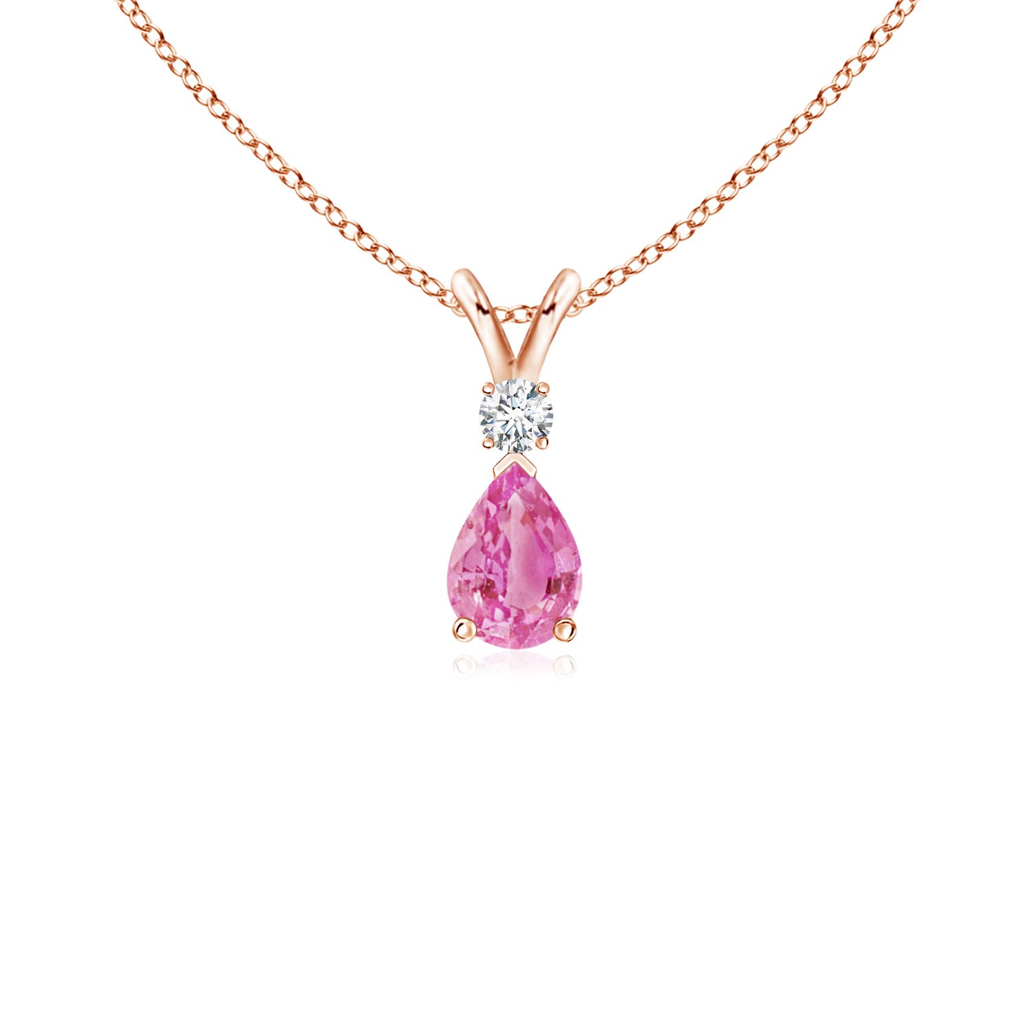 AA - Pink Sapphire / 0.49 CT / 14 KT Rose Gold