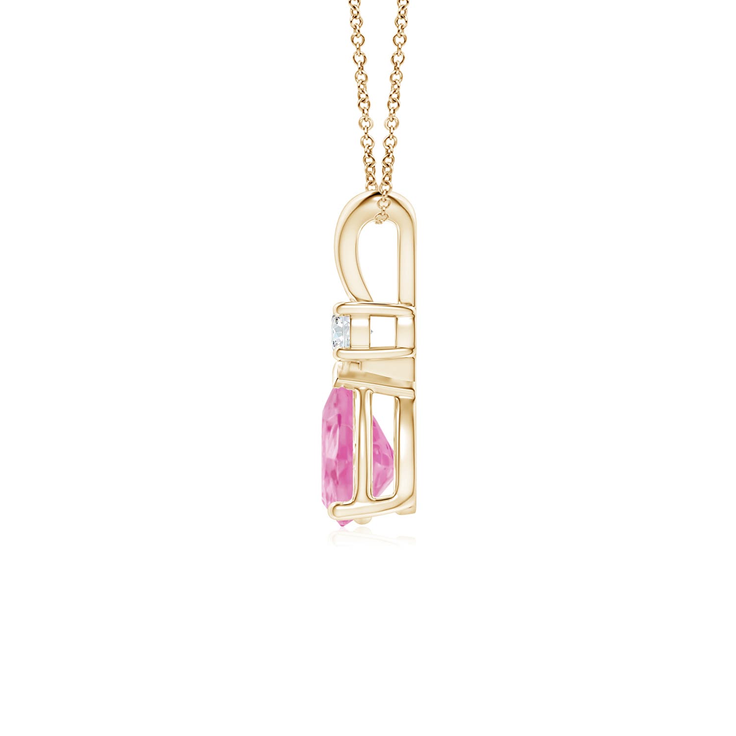 A - Pink Sapphire / 0.82 CT / 14 KT Yellow Gold