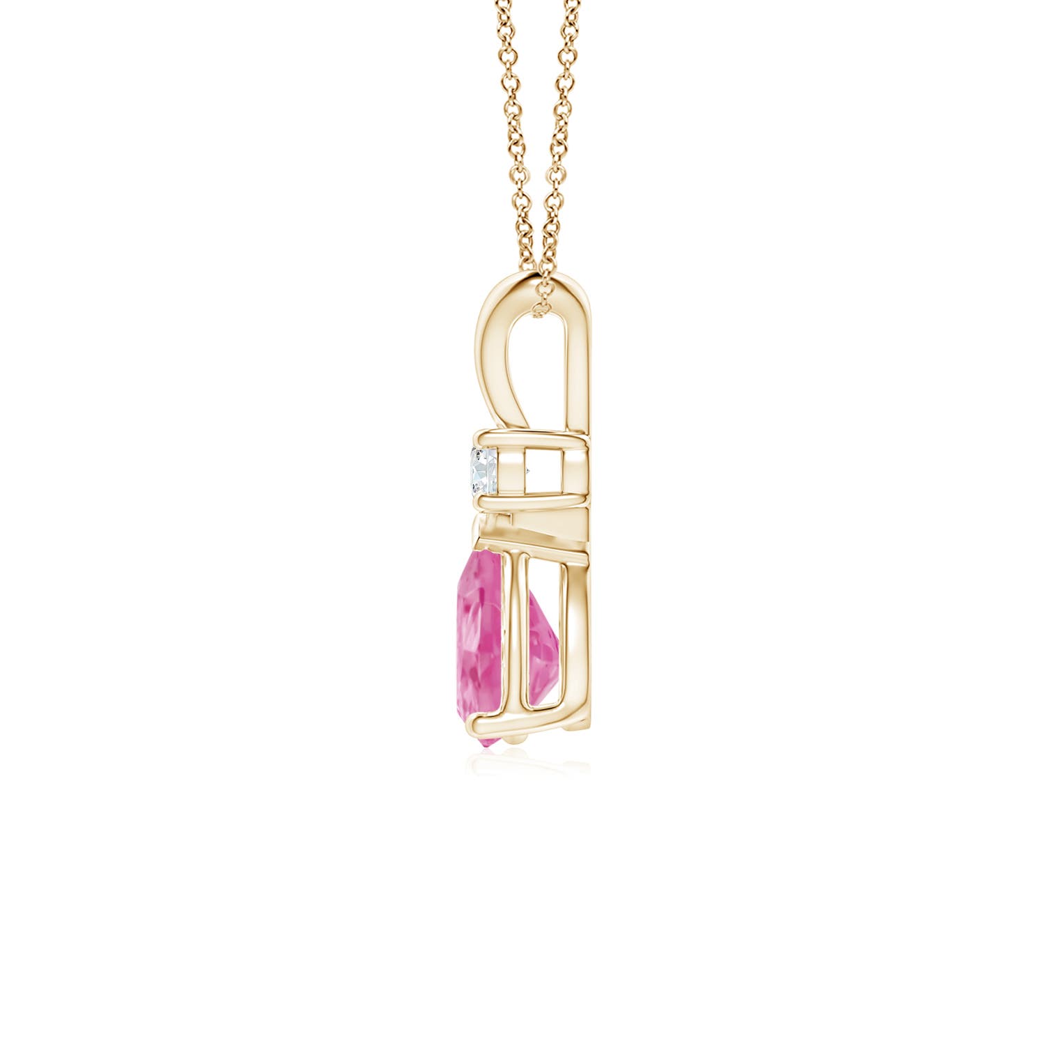 AA - Pink Sapphire / 0.82 CT / 14 KT Yellow Gold