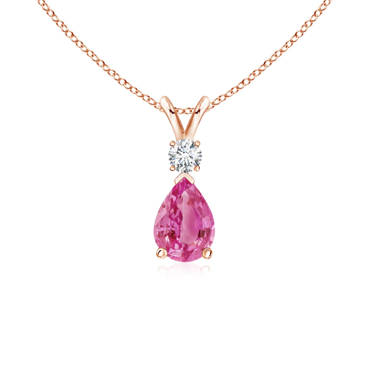 AAA - Pink Sapphire / 0.82 CT / 14 KT Rose Gold