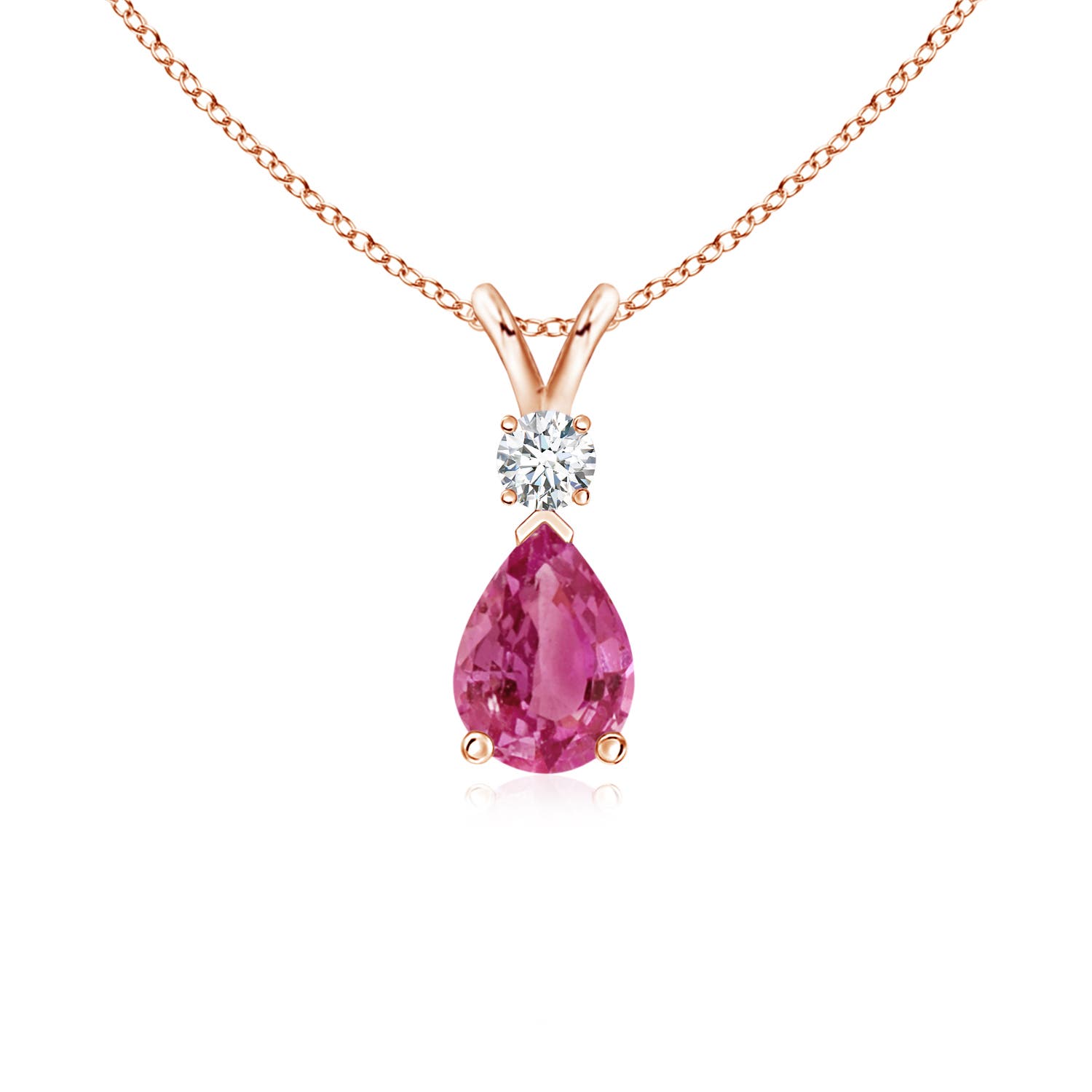 AAAA - Pink Sapphire / 0.82 CT / 14 KT Rose Gold